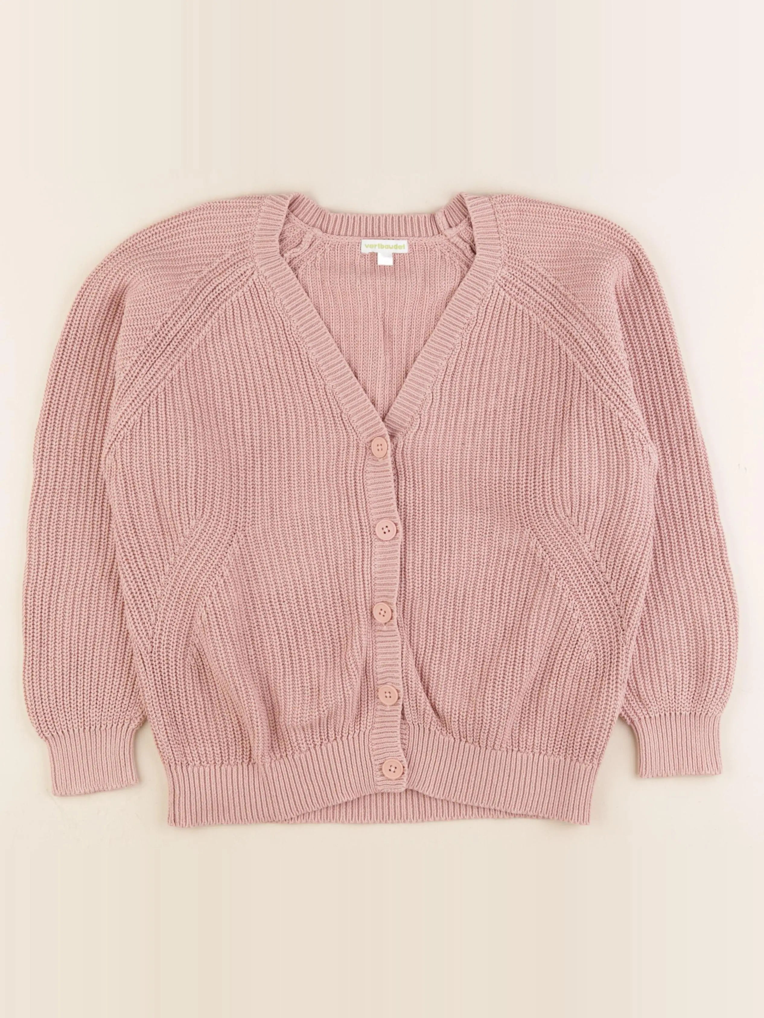 Vertbaudet - gilet rose - 12 ans