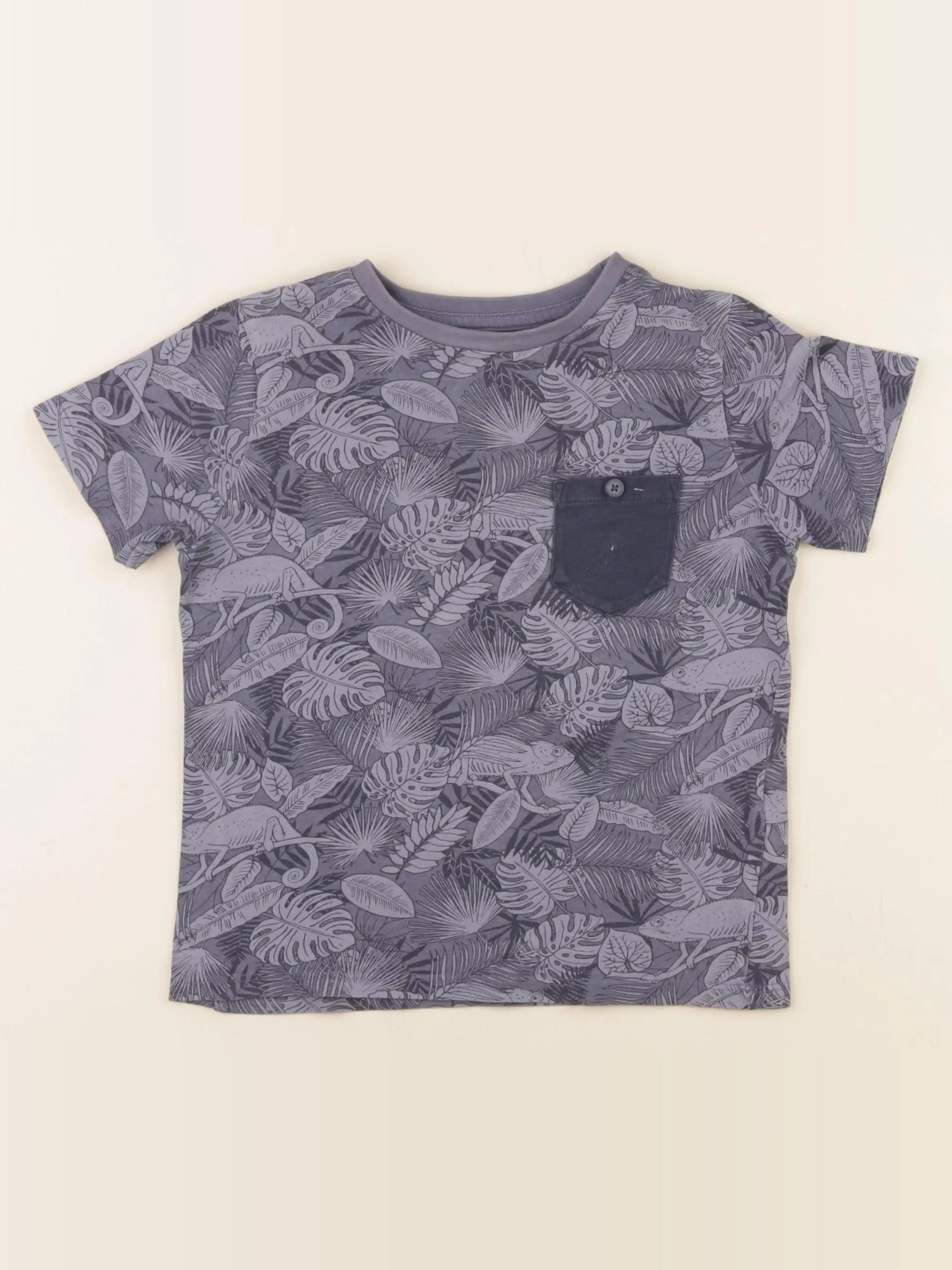 Vertbaudet - tee-shirt bleu - 5 ans