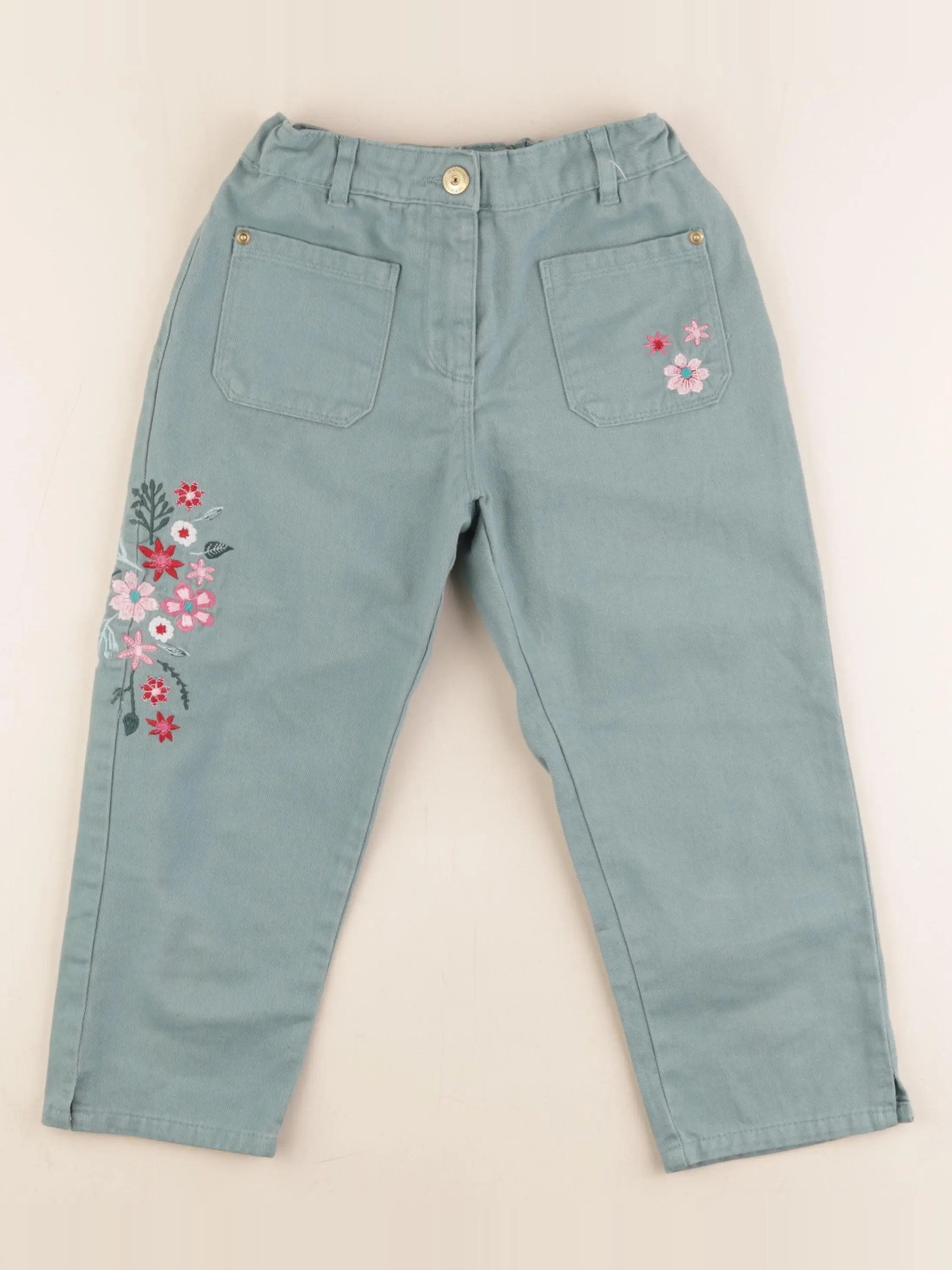 Vertbaudet - pantacourt vert - 10 ans