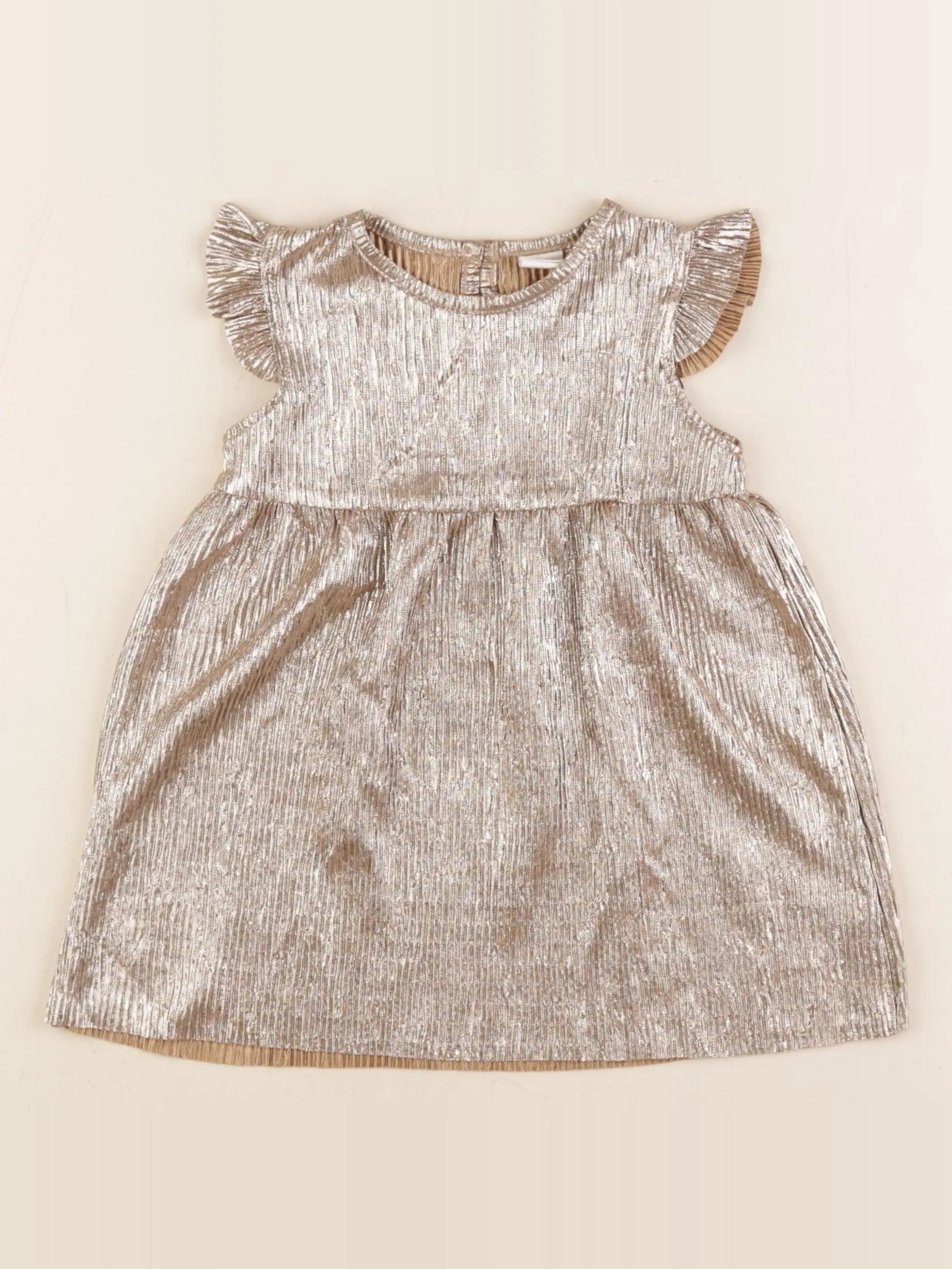 H&M - robe or - 6/9 mois