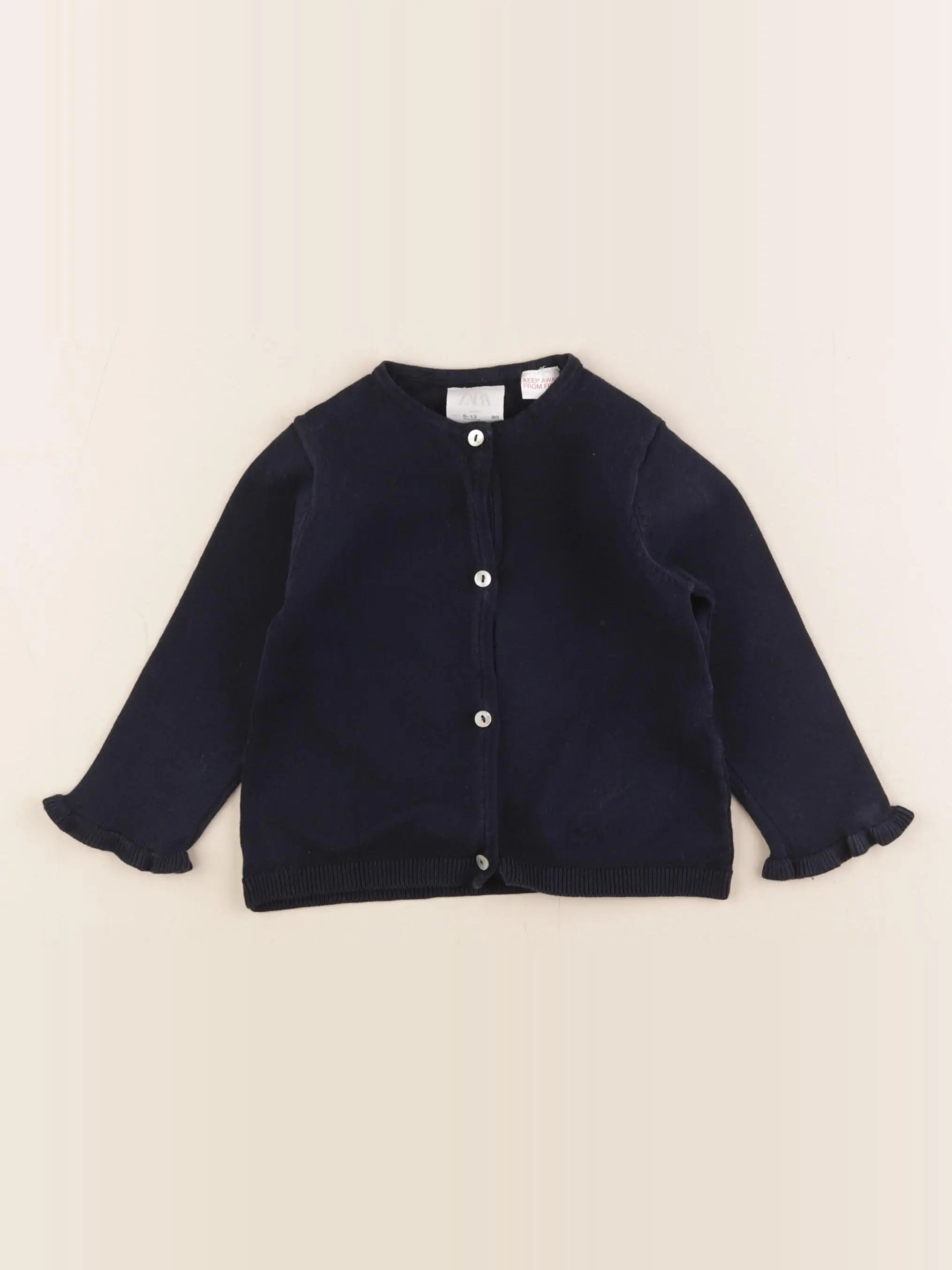 Zara - gilet bleu - 9/12 mois