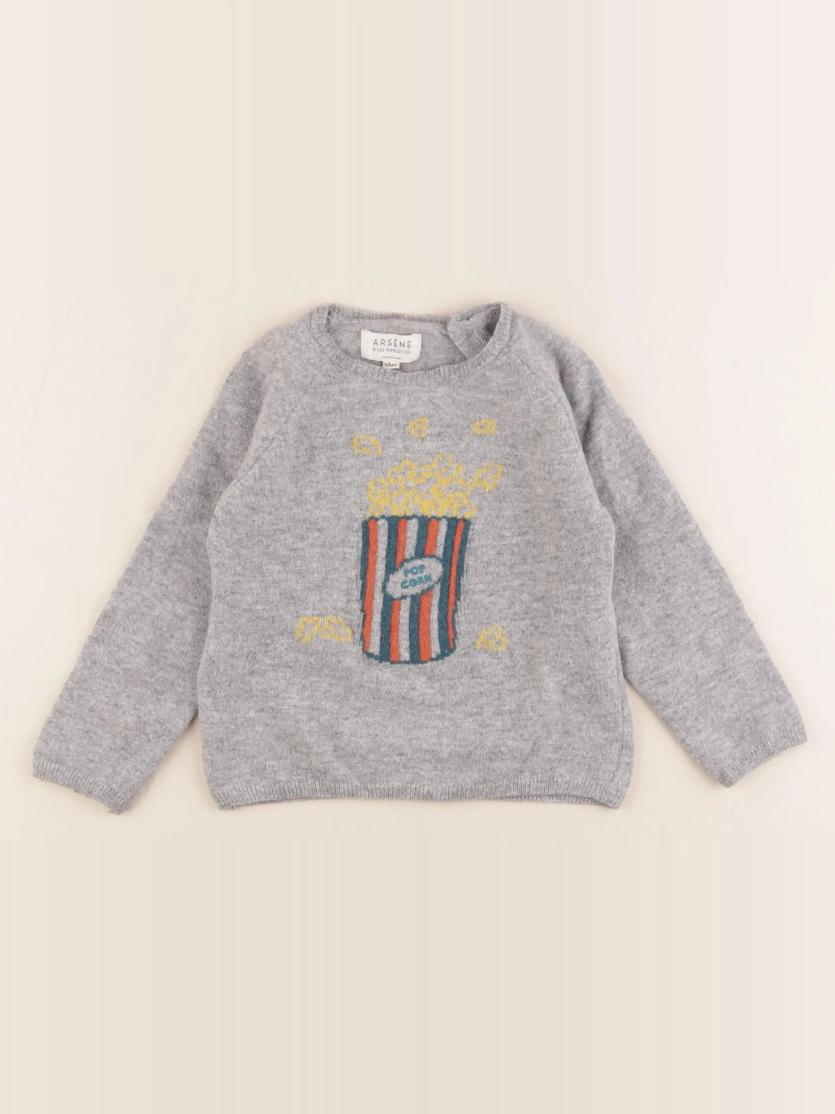 Arsène et les pipelettes - pull gris - 36 mois