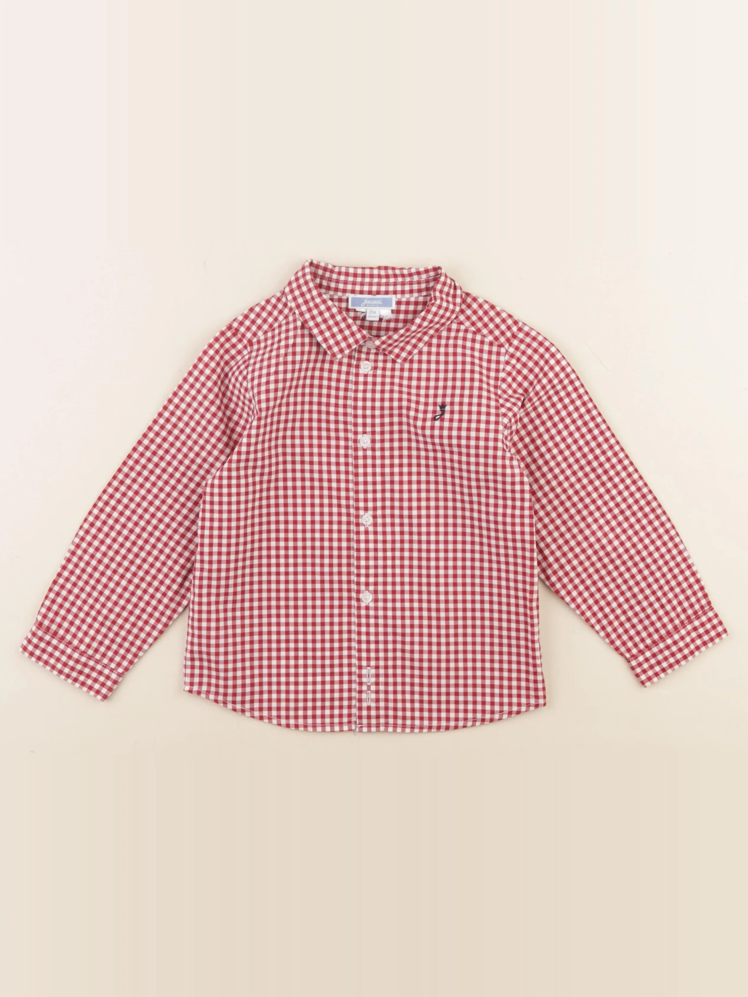Jacadi - chemise rouge, blanc - 36 mois