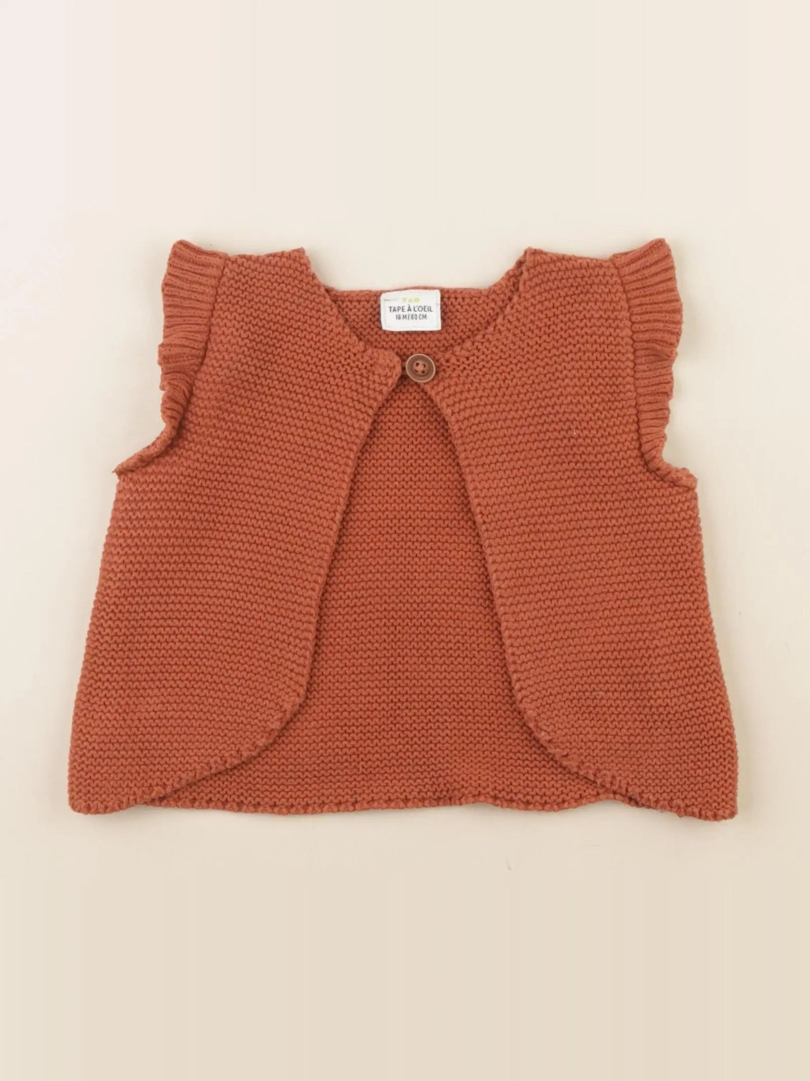 Tape à l'oeil - gilet marron - 18 mois