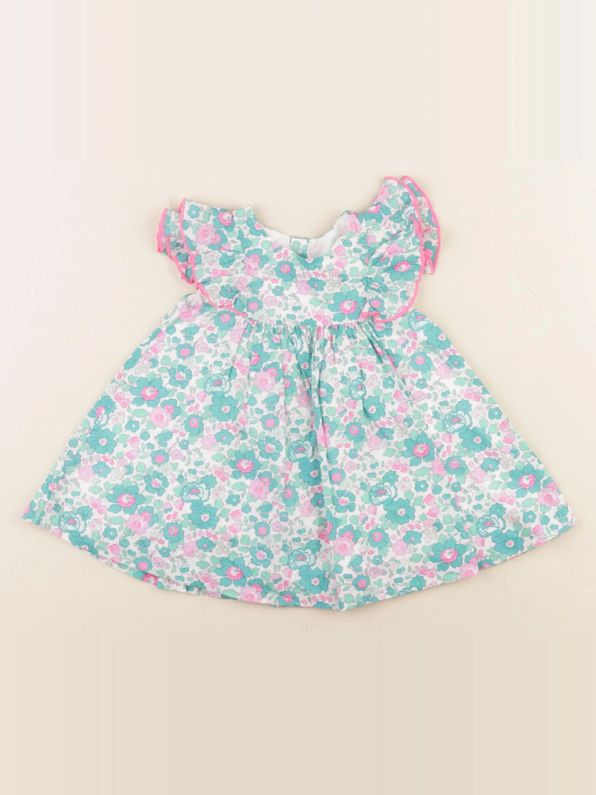 Jacadi - robe liberty vert - 6 mois