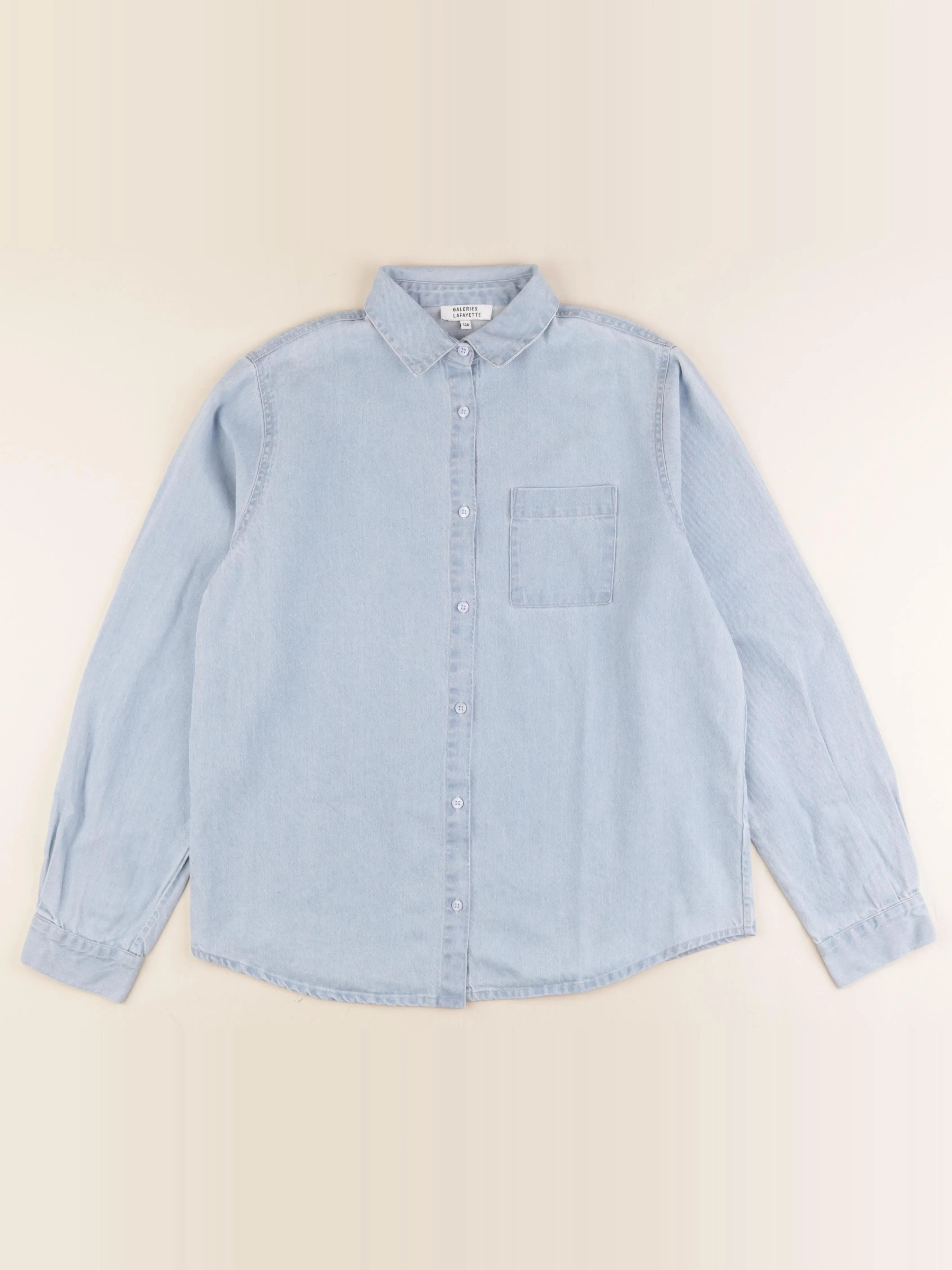 Galeries Lafayette - chemise bleu - 14 ans