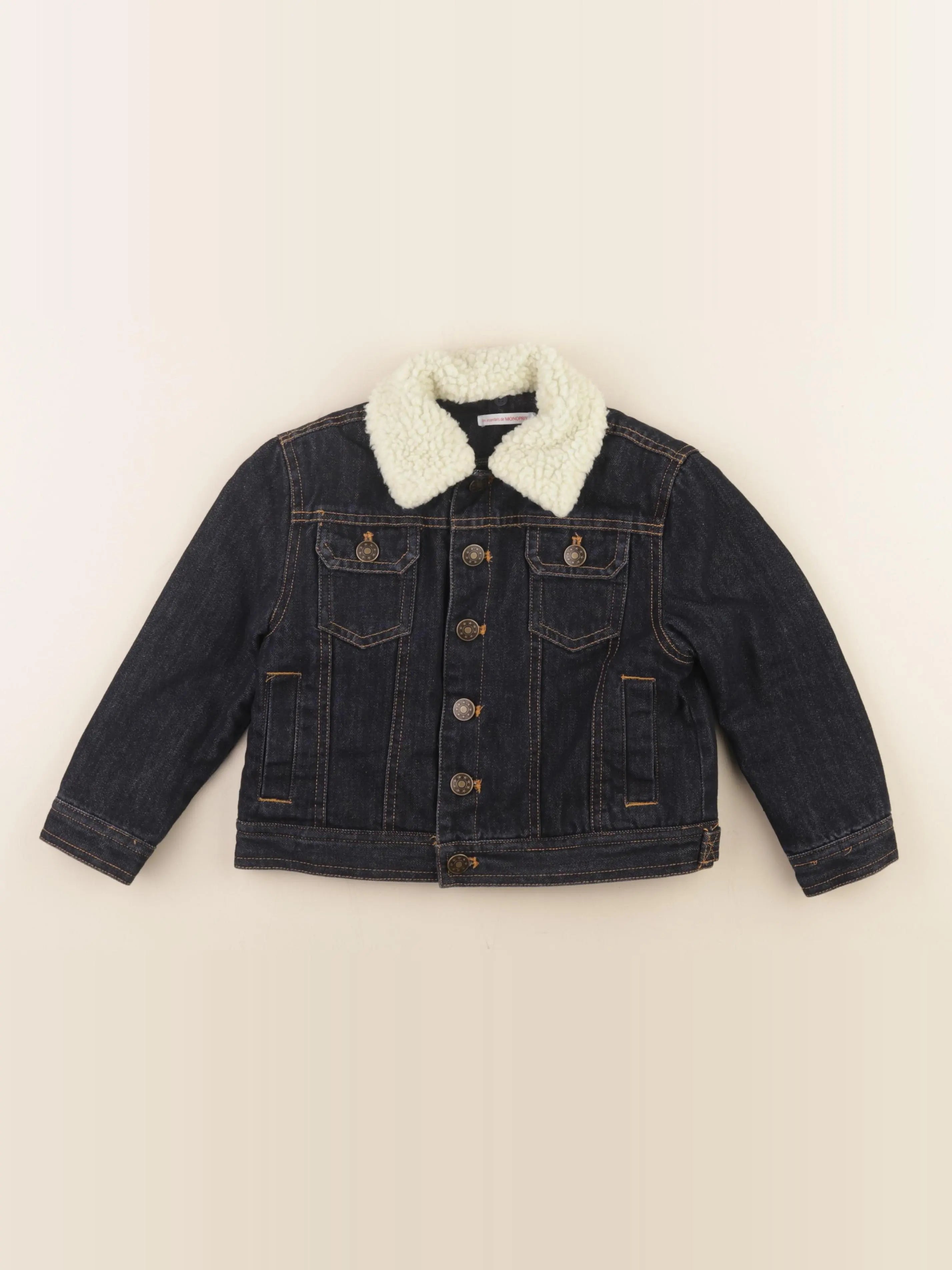 Monoprix - veste doublé bleu - 3 ans