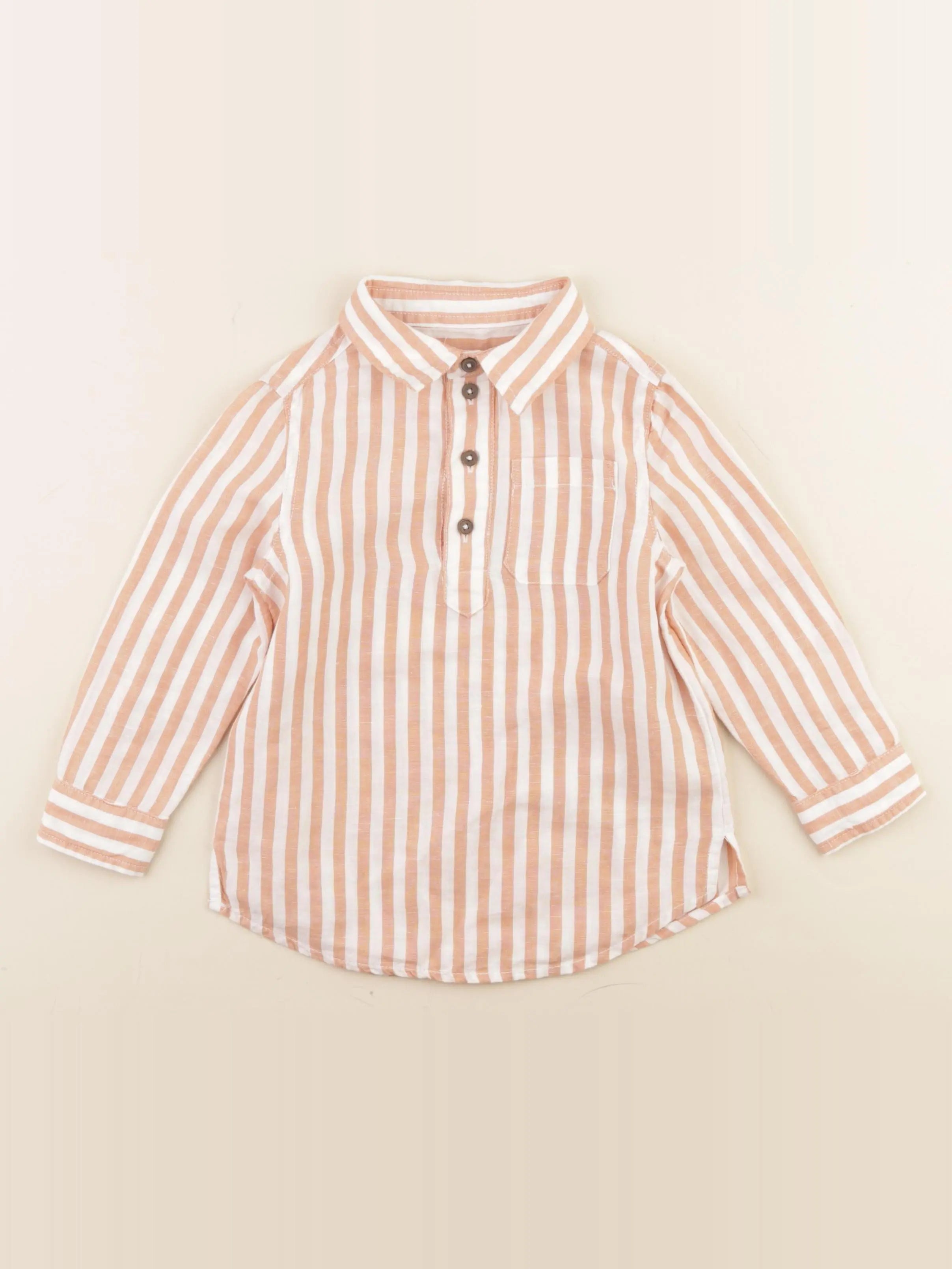 Monoprix - chemise beige - 3 ans