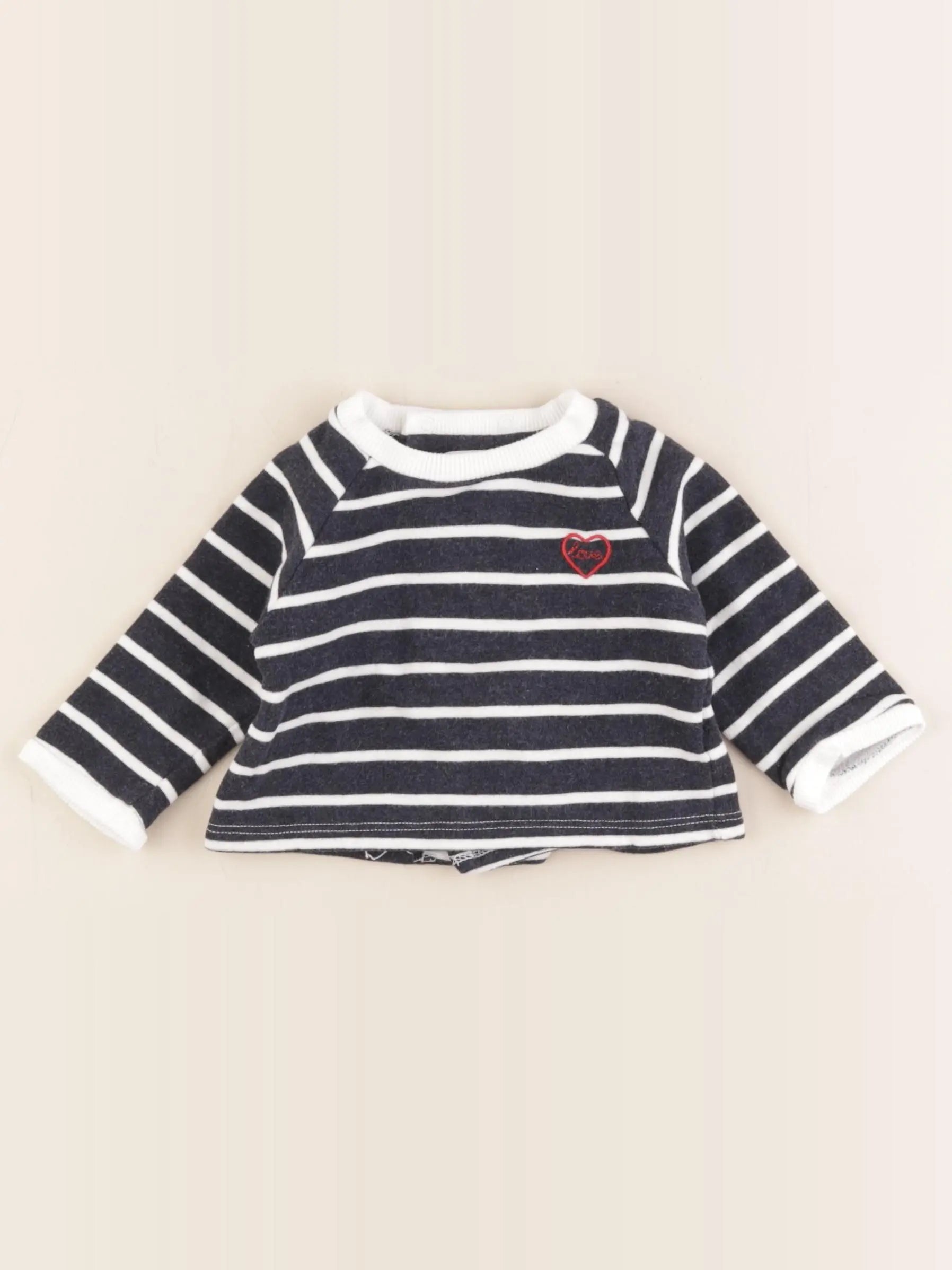 Boutchou - sweat bleu - 3 mois