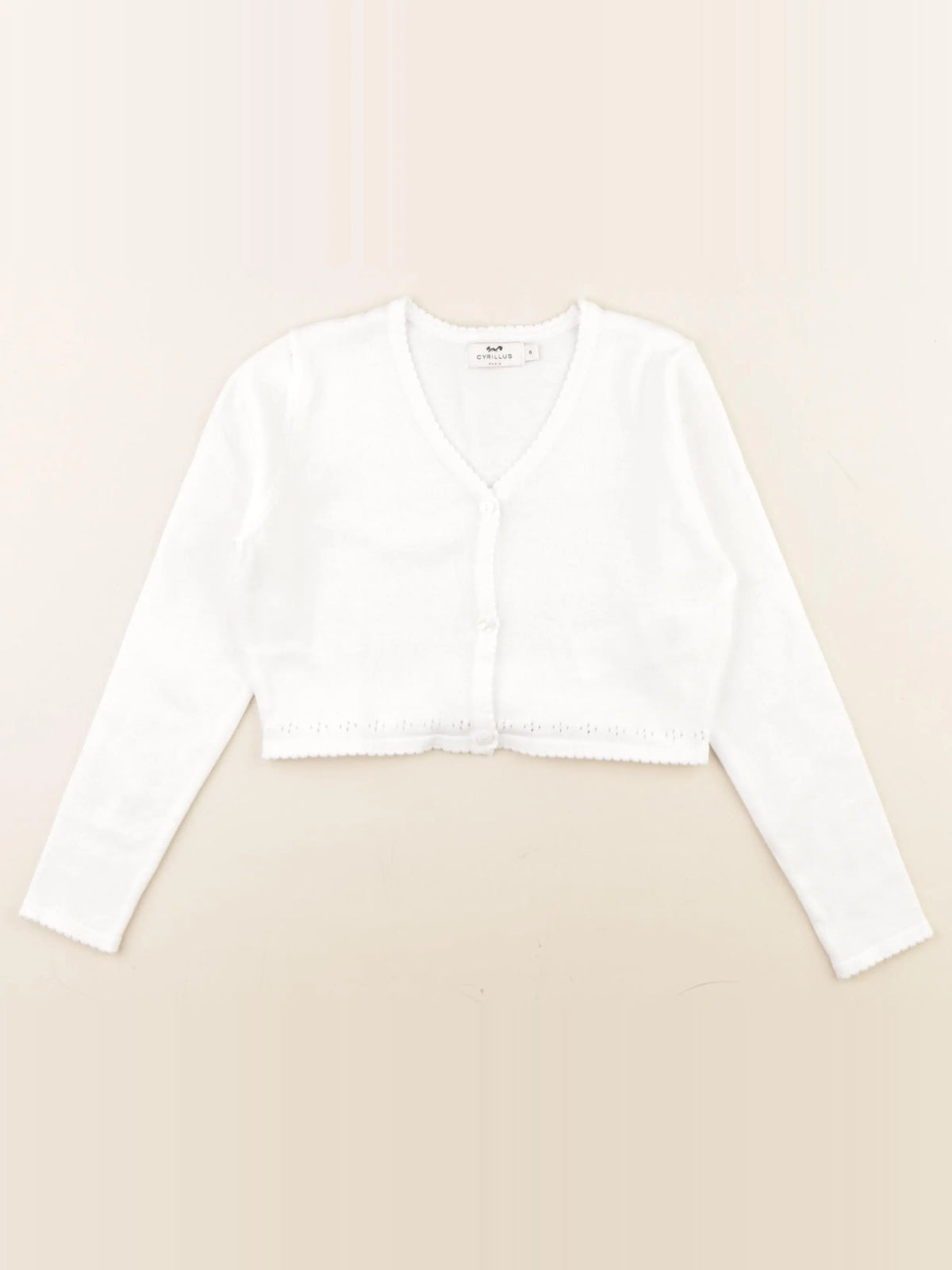 Cyrillus - gilet blanc - 8 ans