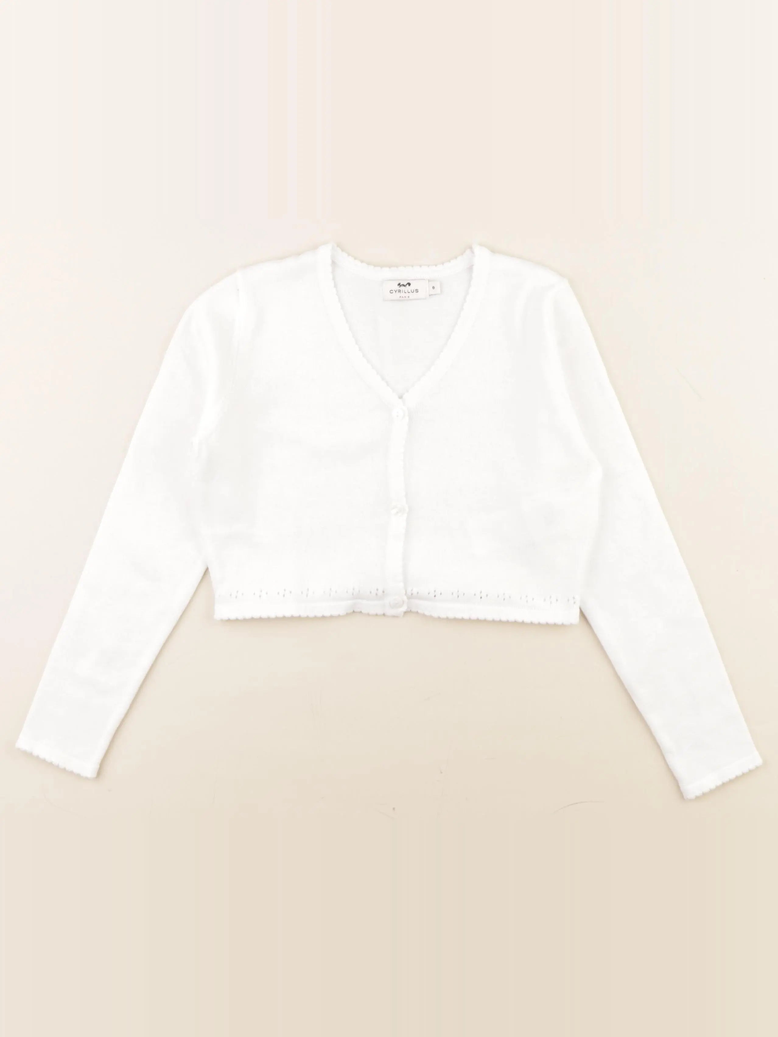 Cyrillus - gilet blanc - 8 ans