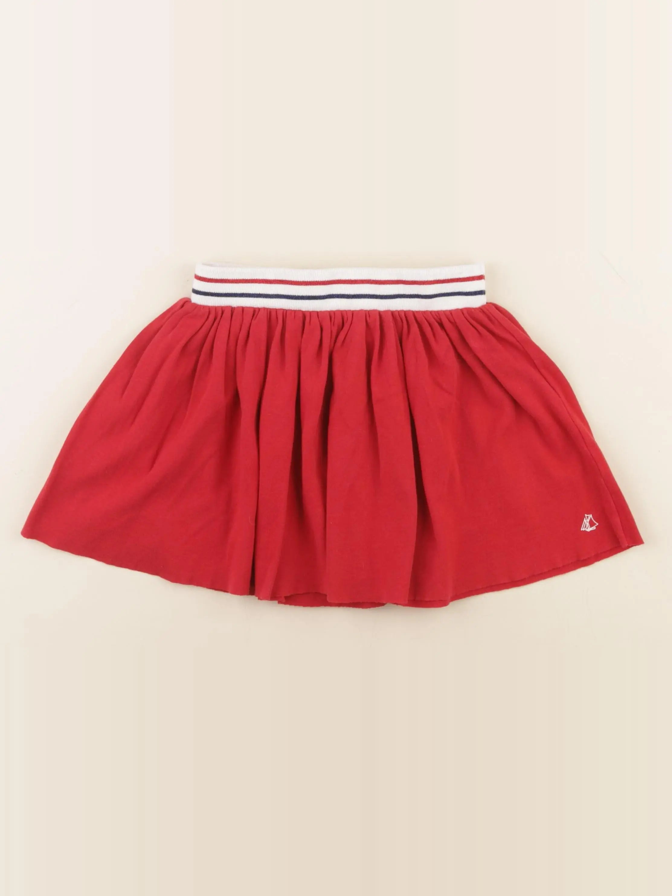 Petit Bateau - jupe rouge - 5 ans