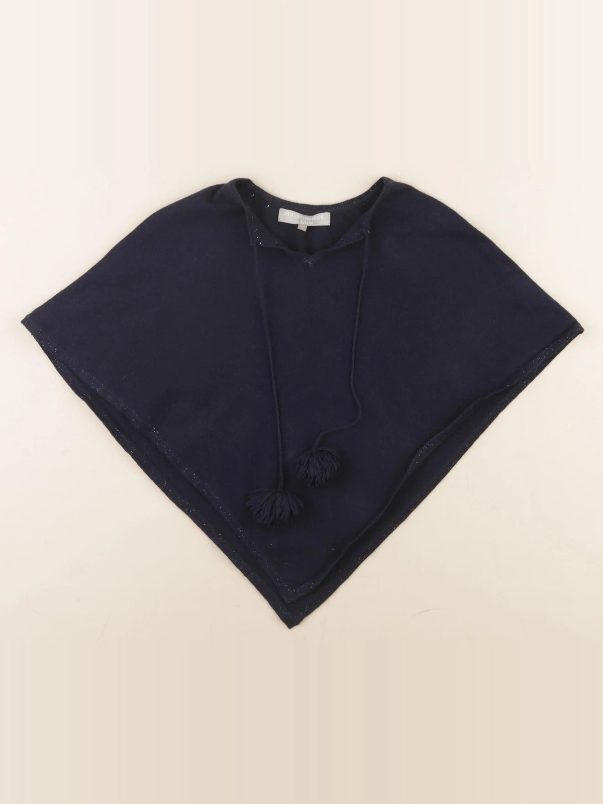 Buissonnière - gilet cape bleu - 6/8 ans