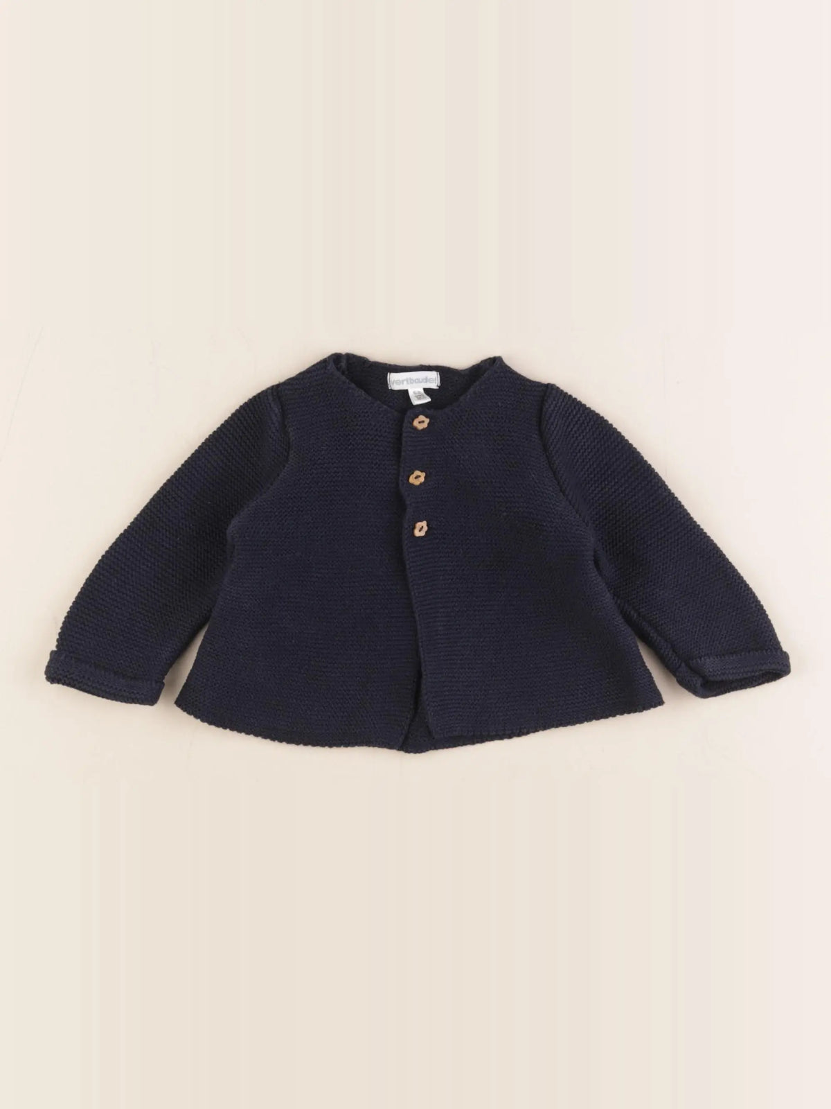 Vertbaudet - gilet bleu - 3 mois