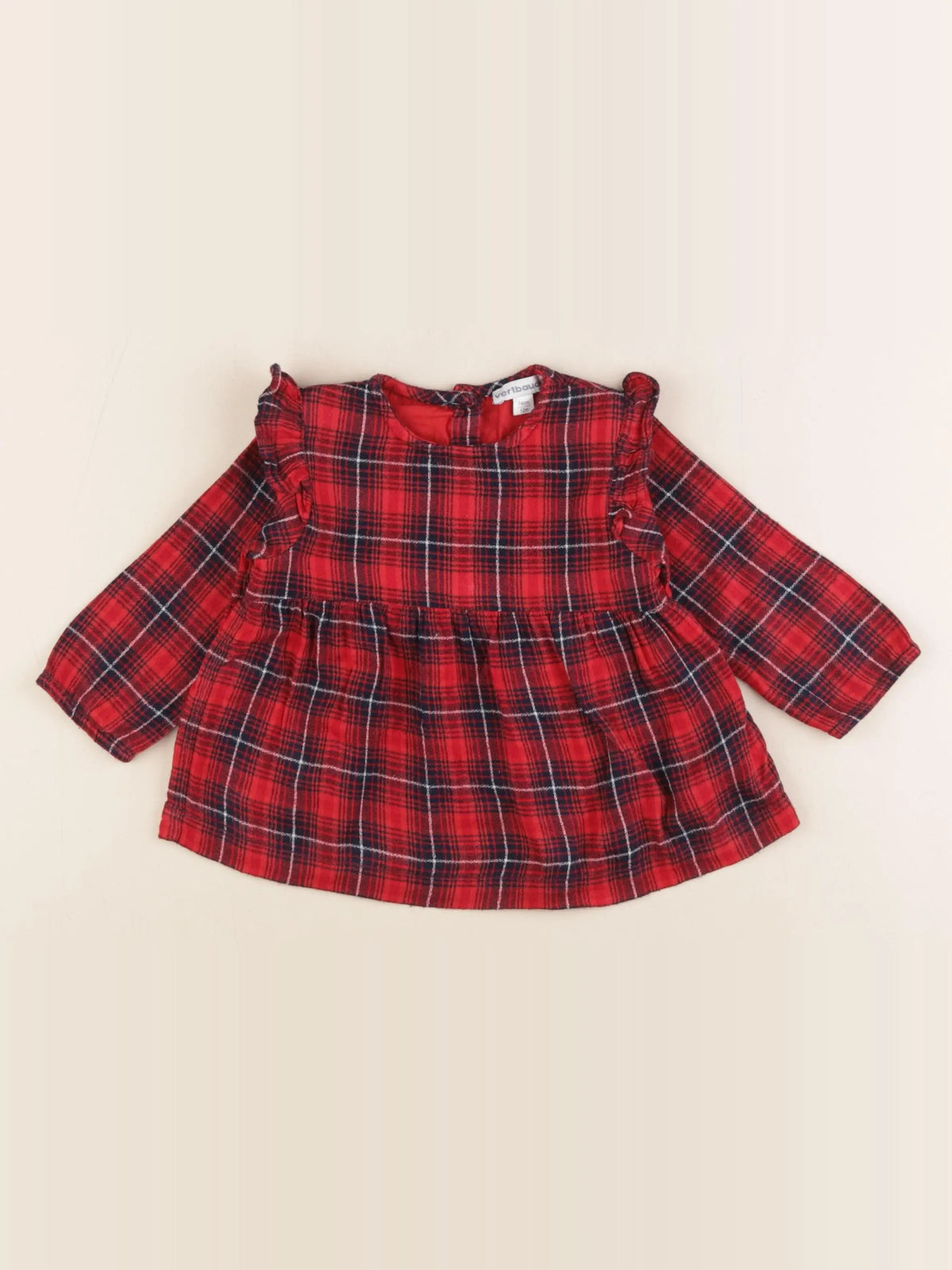 Vertbaudet - blouse rouge - 12 mois