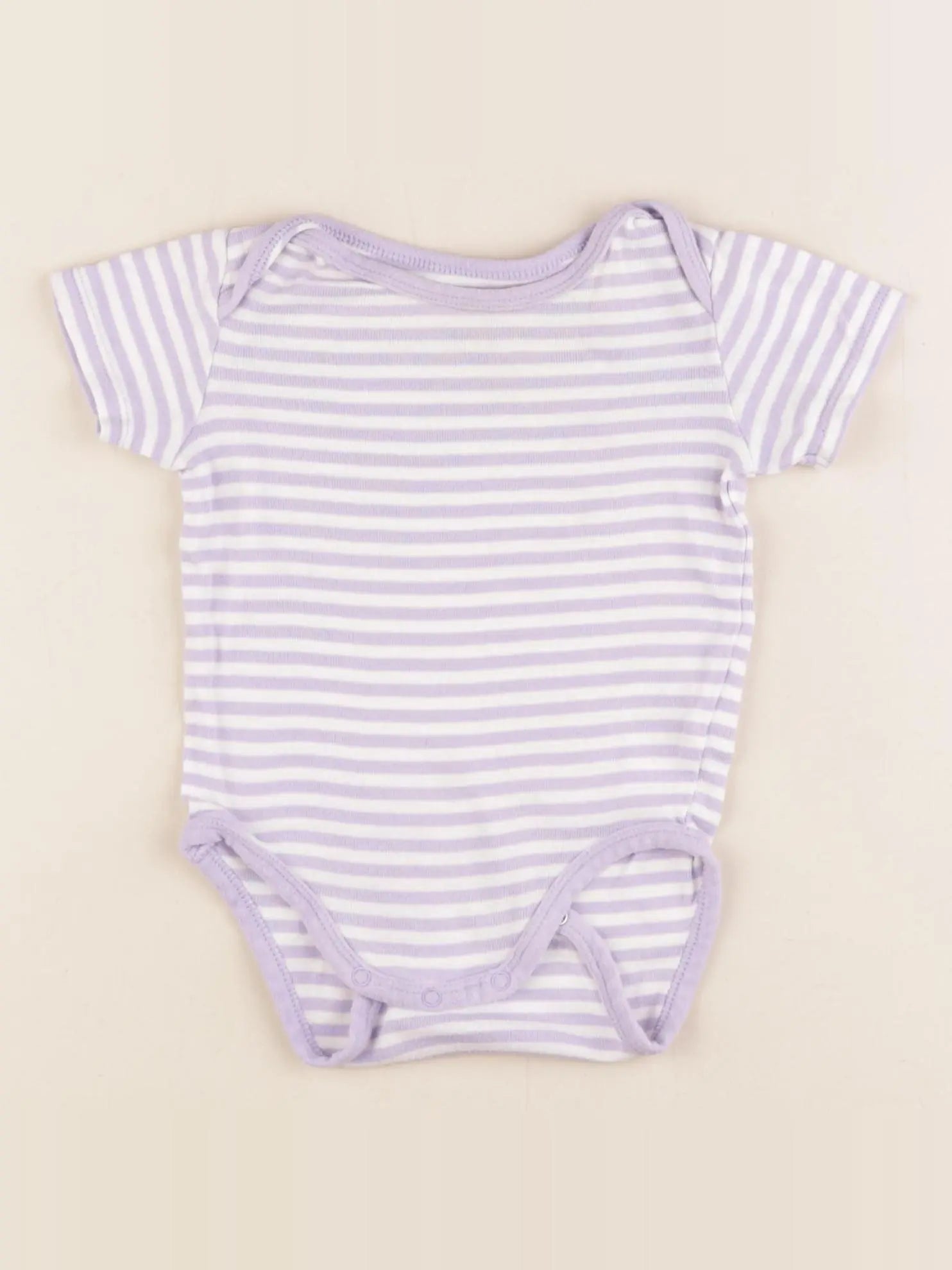 H&M - body blanc, violet - 4/6 mois