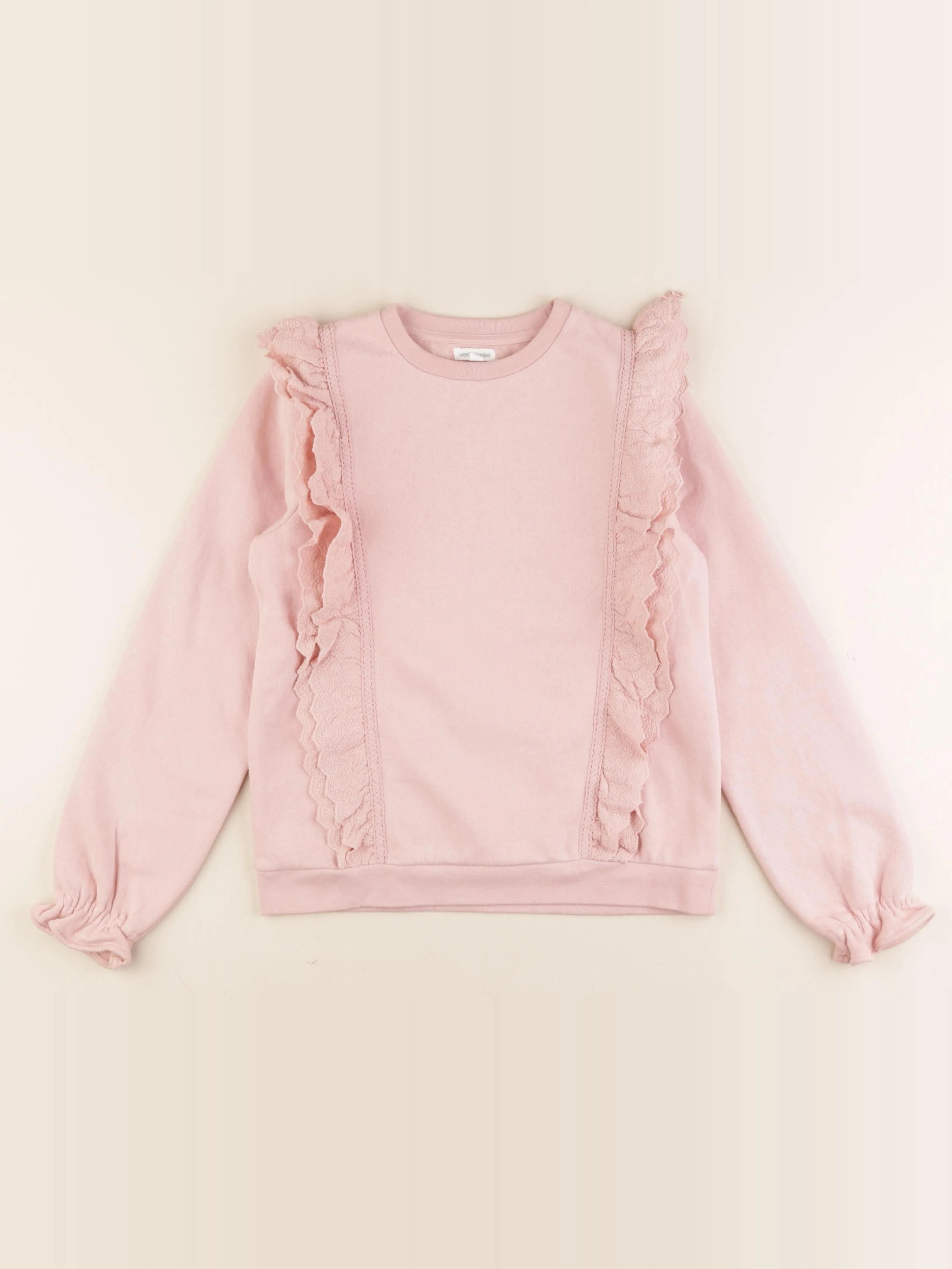Vertbaudet - sweat rose - 12 ans