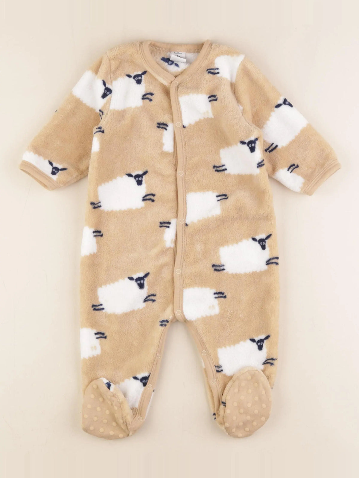 Petit Bateau - pyjama velours marron - 9 mois