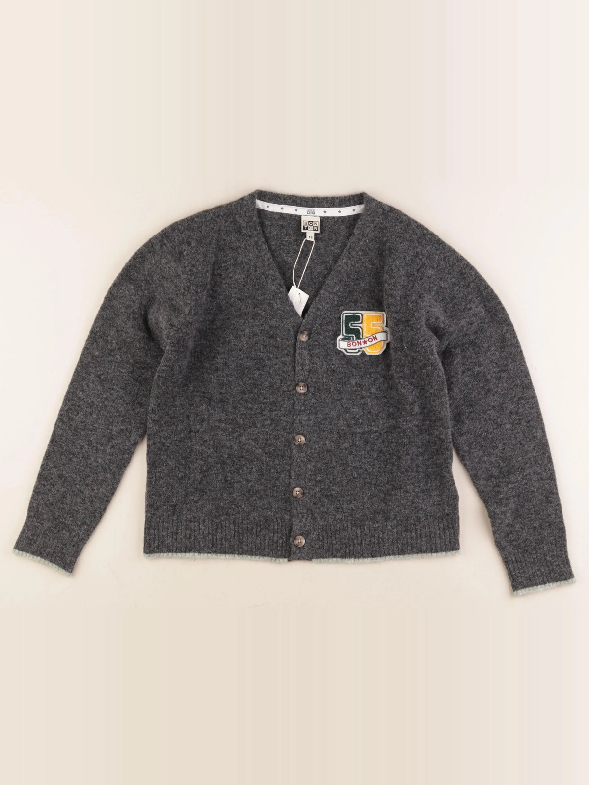 Bonton - gilet gris - 12 ans