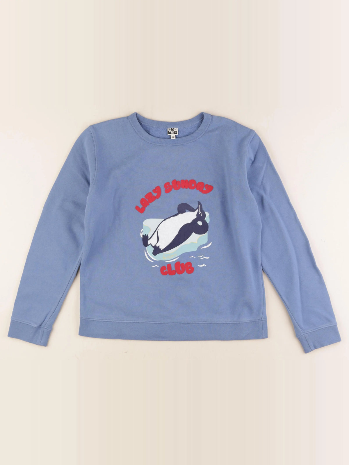 Bonton - sweat bleu - 12 ans