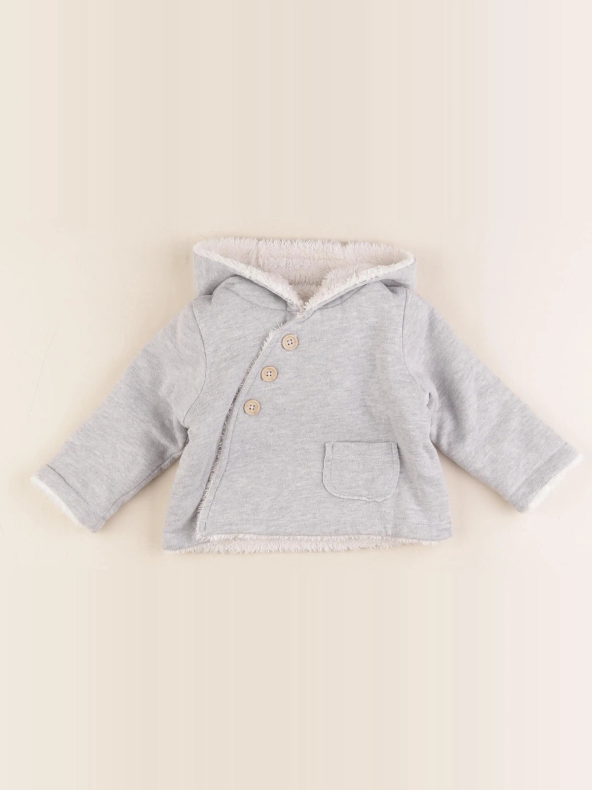 La Redoute - veste doublé gris - 3 mois