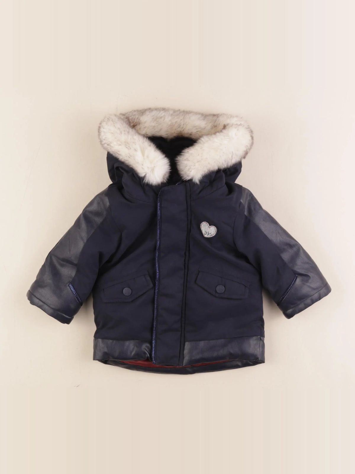 IKKS - parka bleu - 6 mois