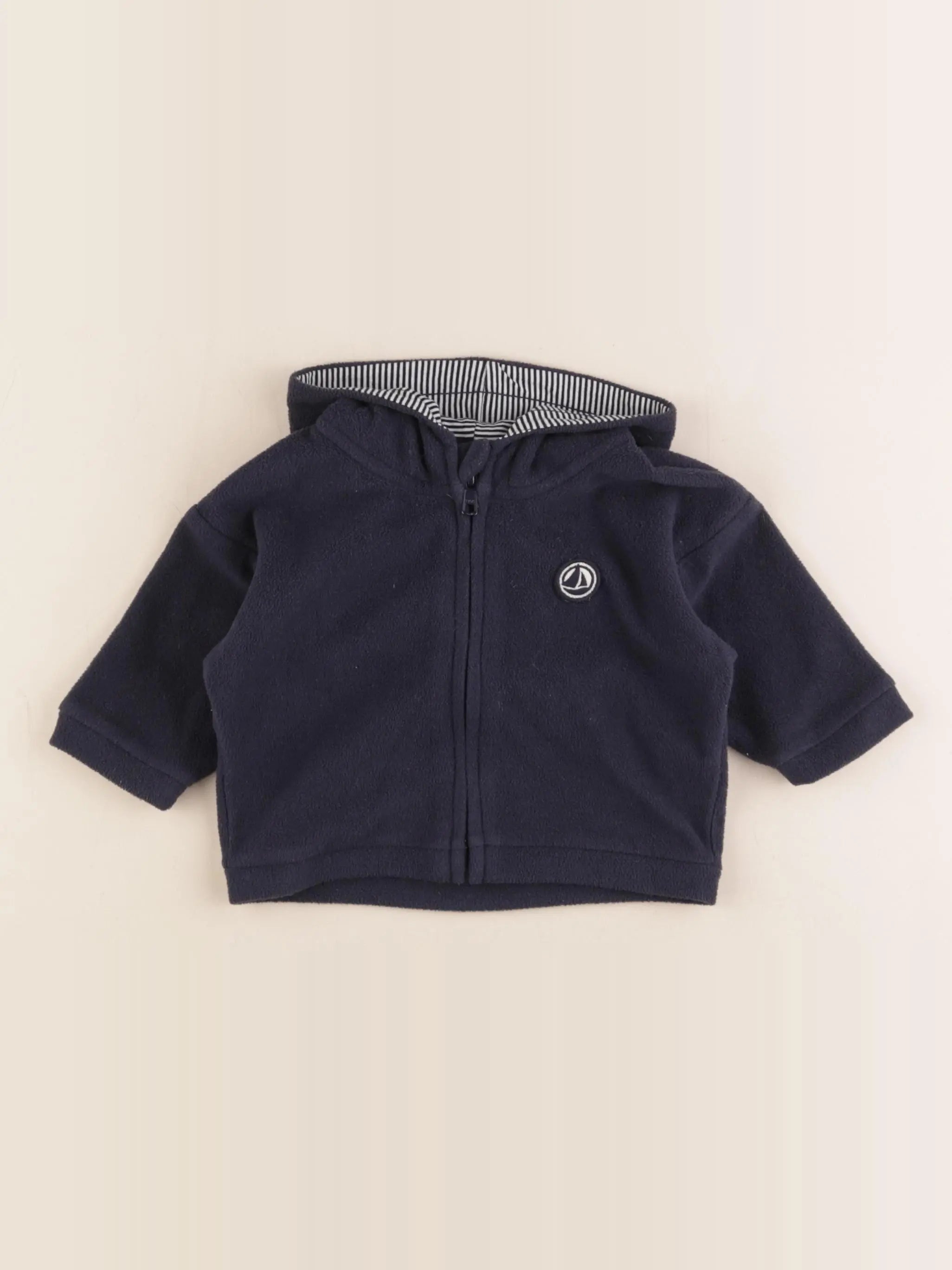 Petit Bateau - polaire bleu - 6 mois