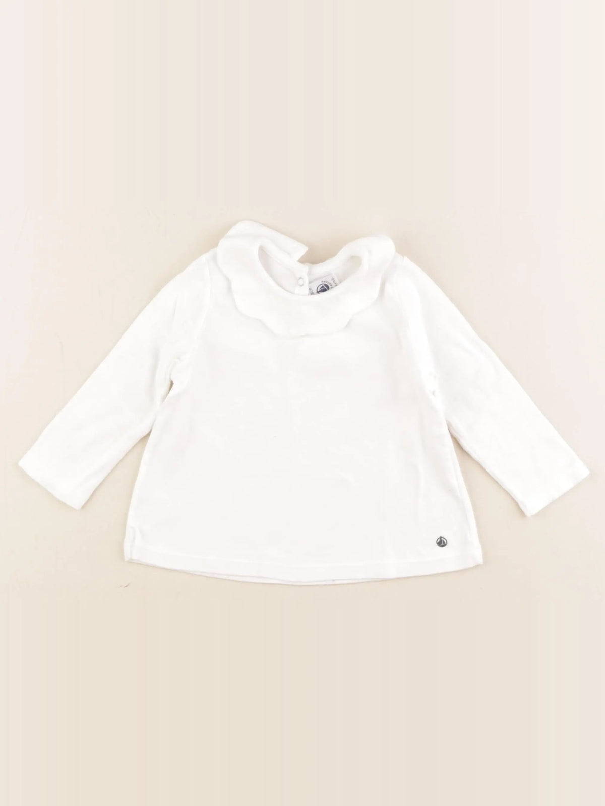 Petit Bateau - tee-shirt blanc - 12 mois