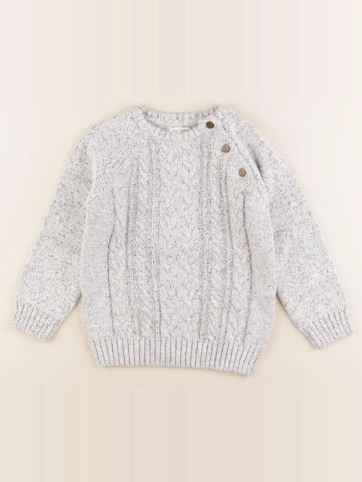 Vertbaudet - pull gris - 6 ans