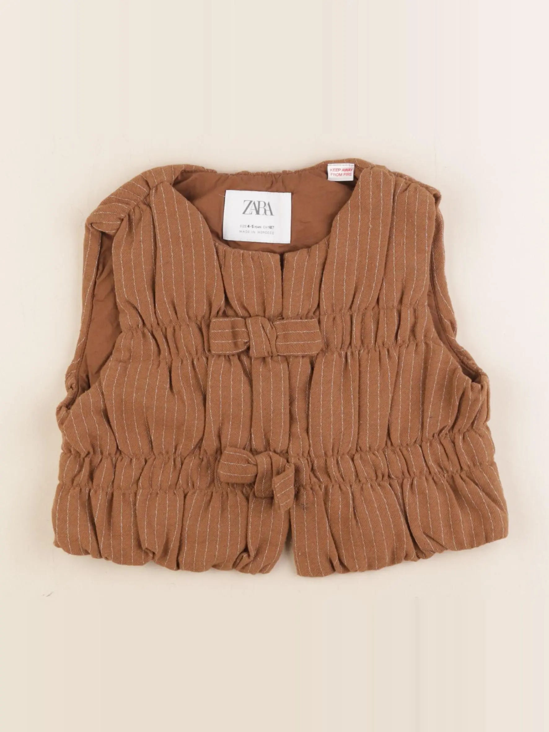 Zara - gilet marron - 4/5 ans