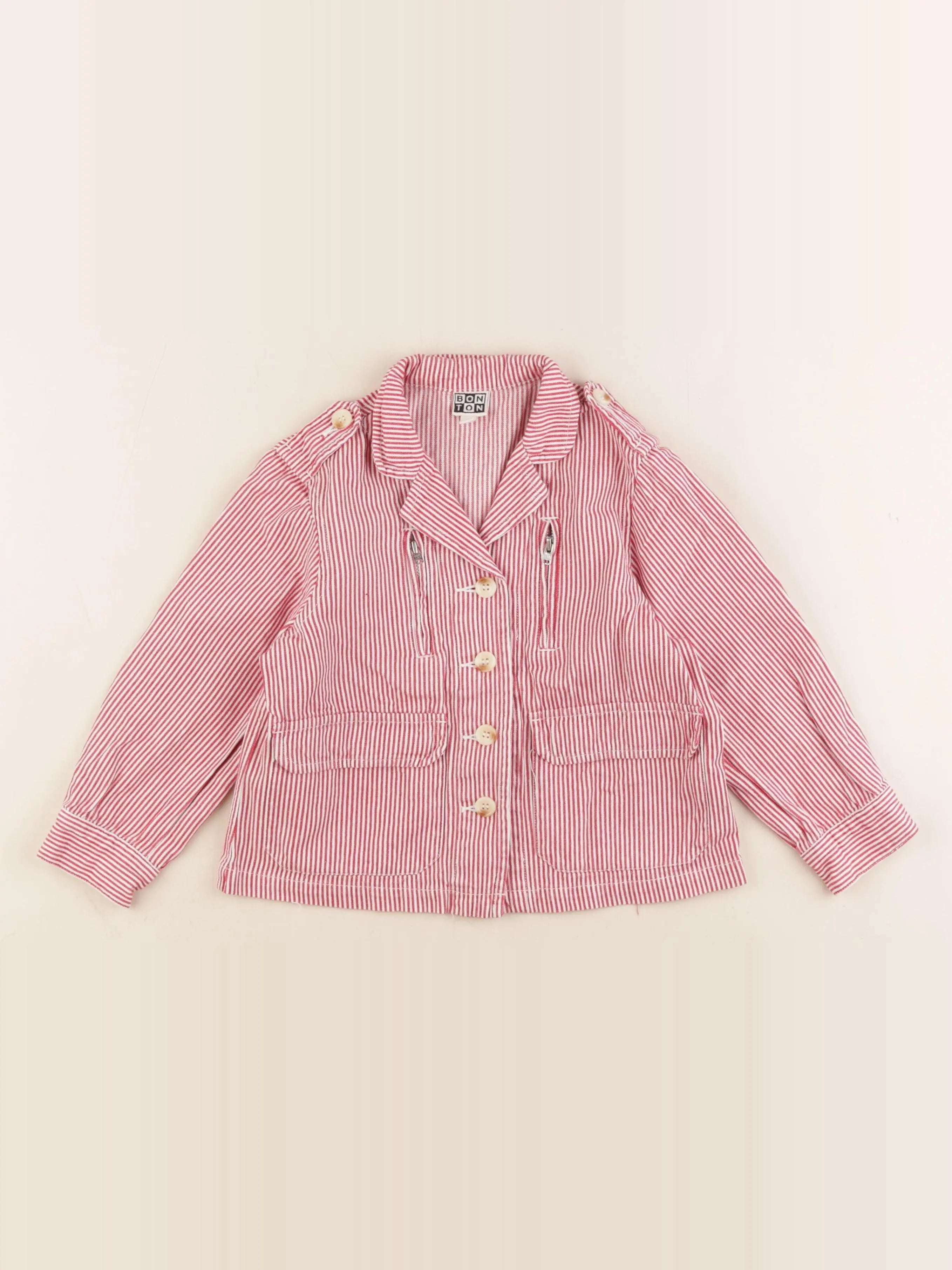 Bonton - veste rouge - 4 ans