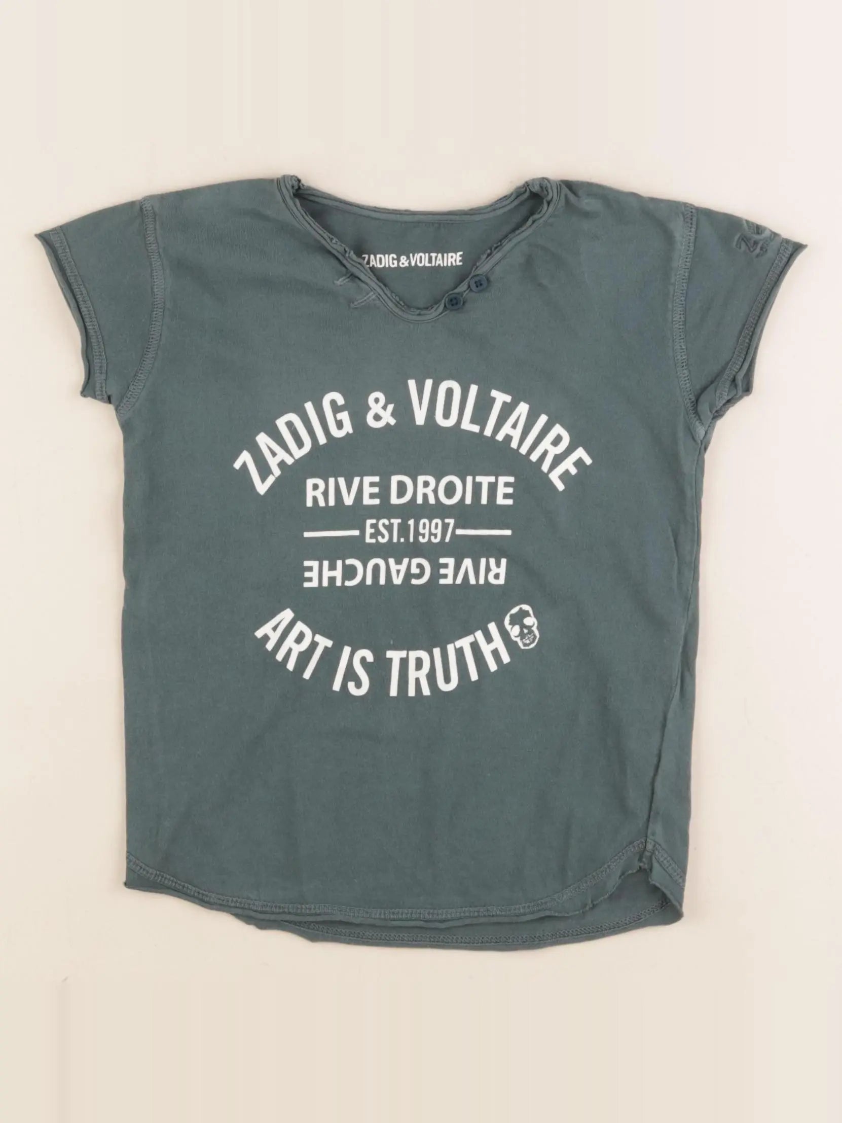 Zadig & Voltaire - tee-shirt vert - 4 ans
