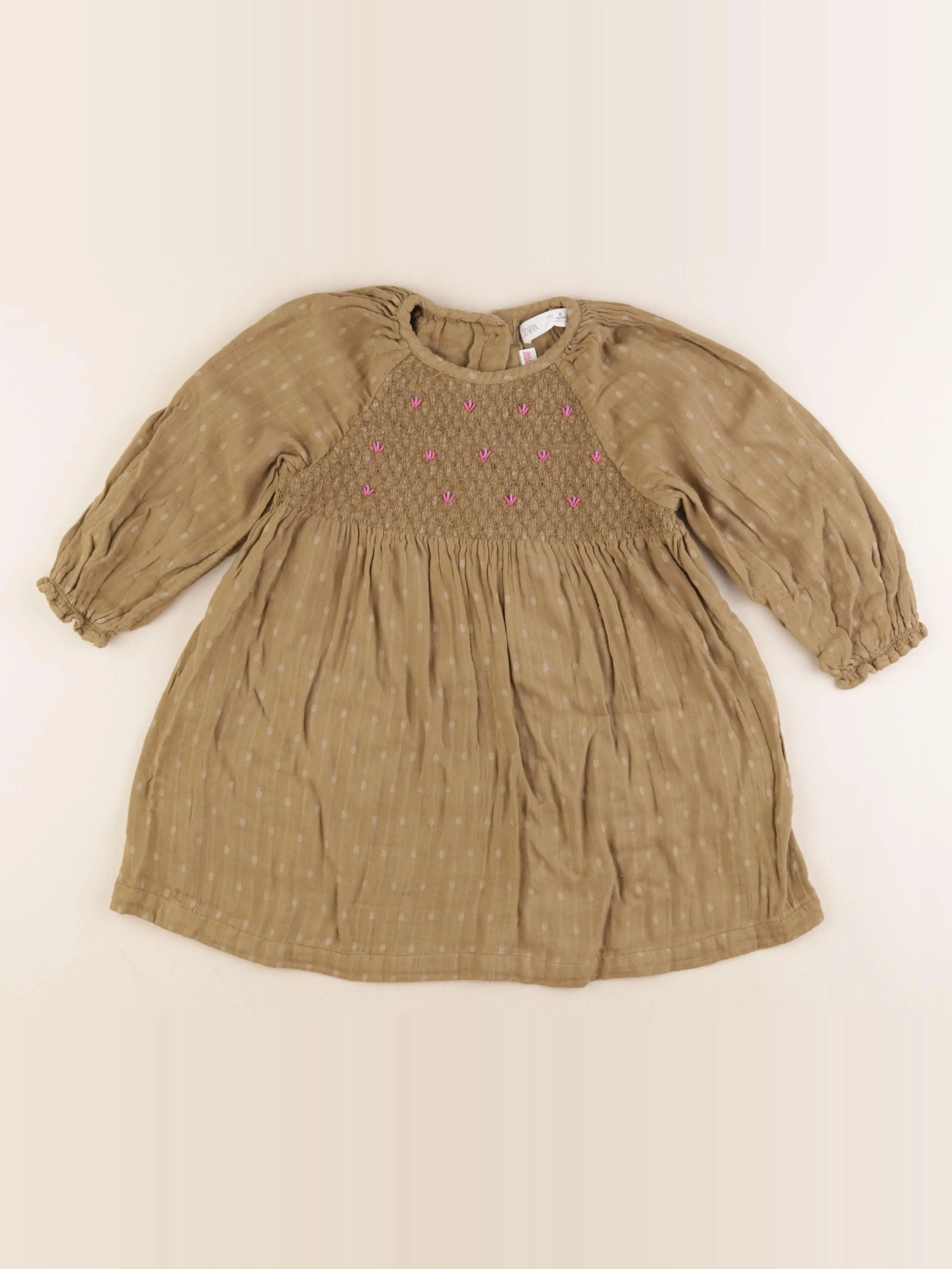 Zara - robe vert - 4 ans