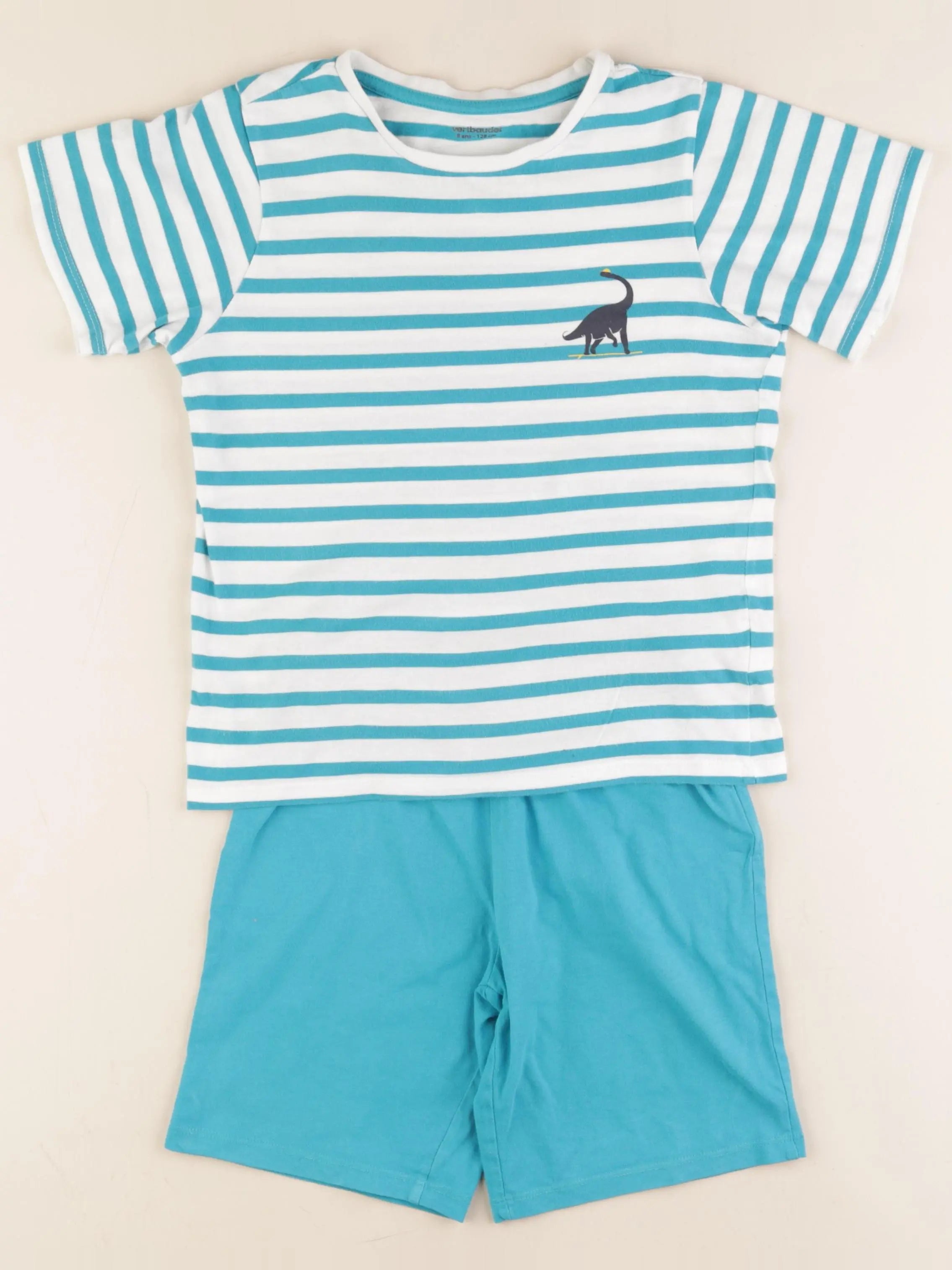 Vertbaudet - pyjama coton bleu - 8 ans