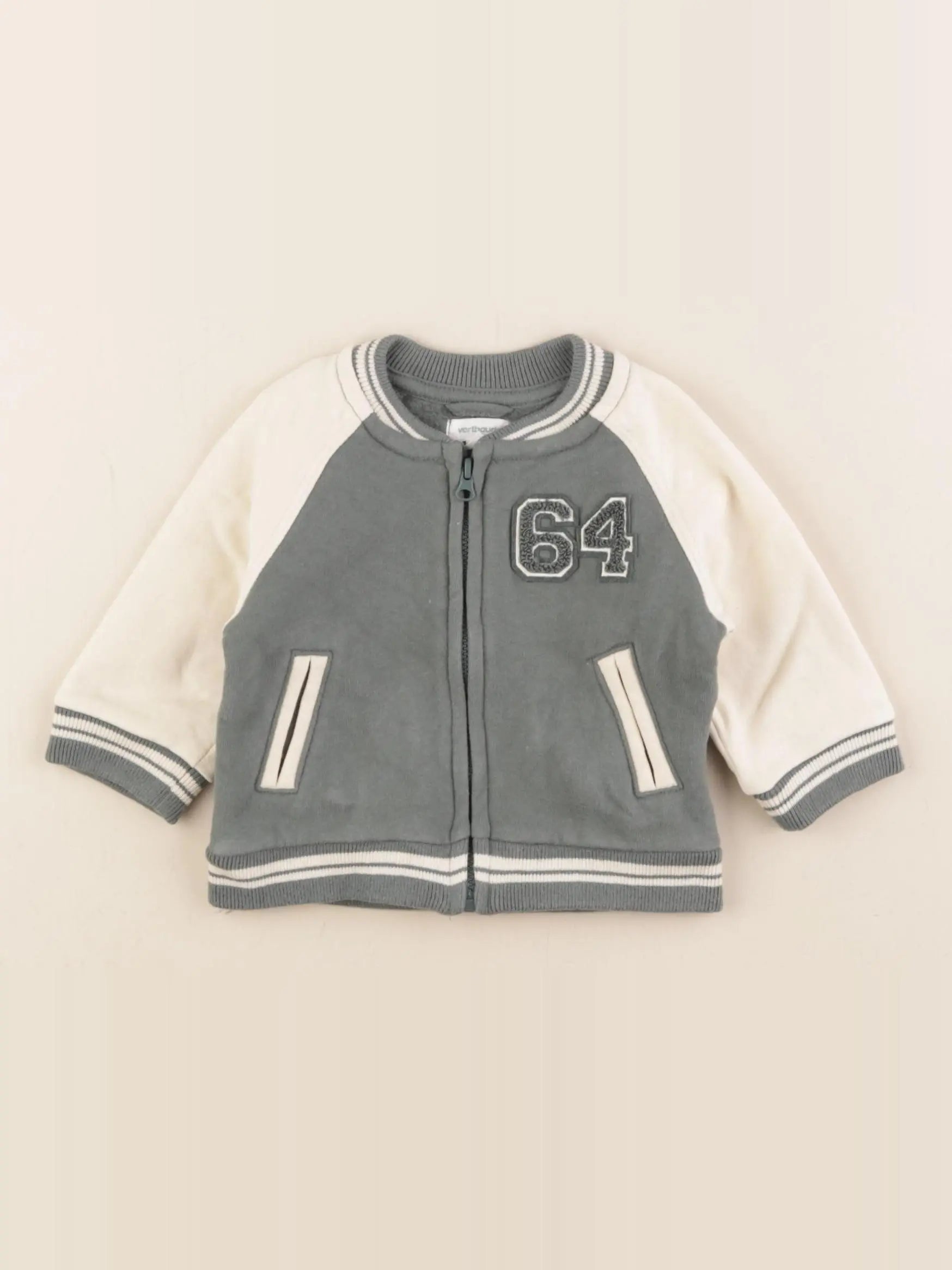 Vertbaudet - sweat vert - 3 mois