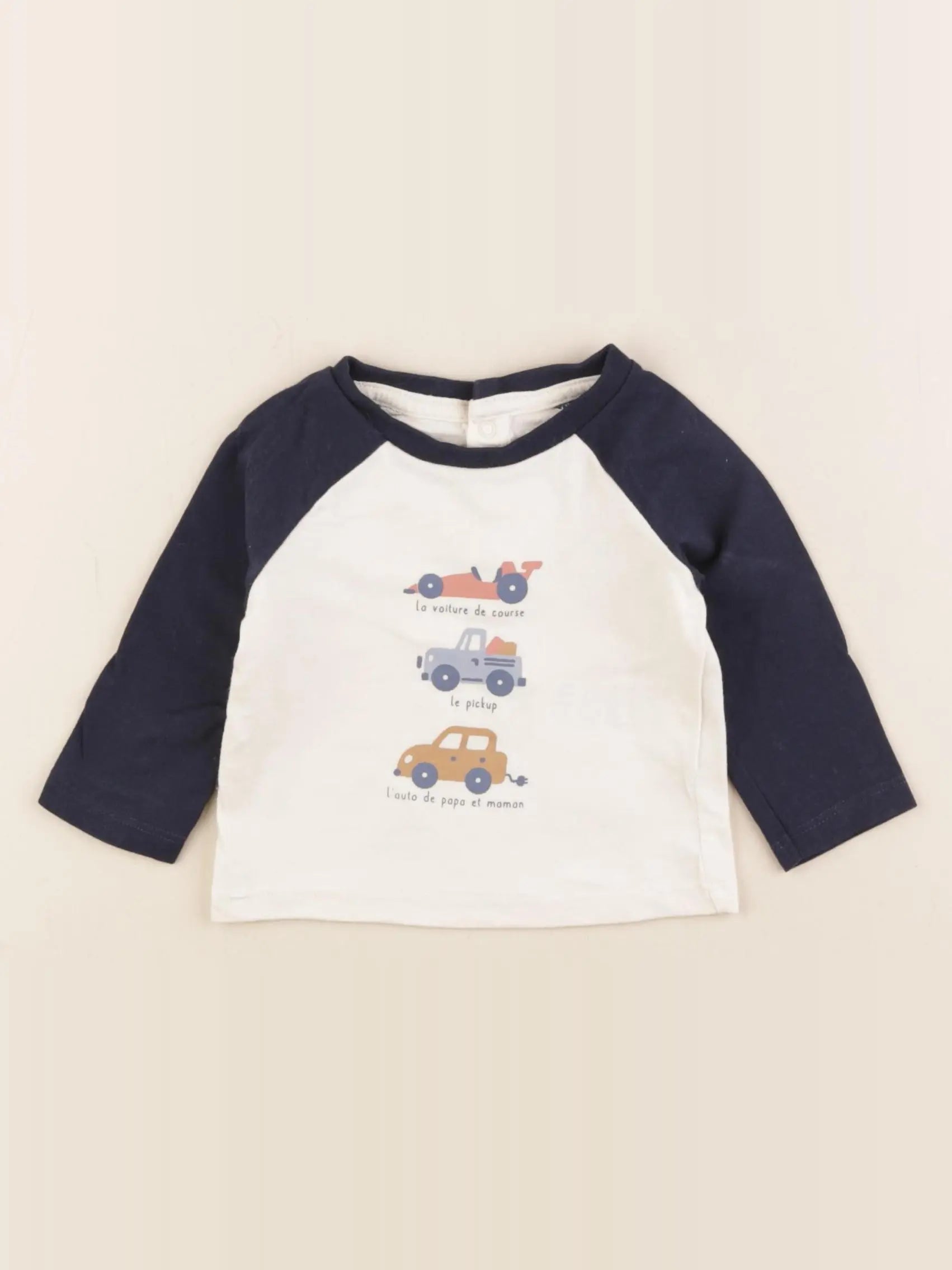 Vertbaudet - tee-shirt beige - 3 mois