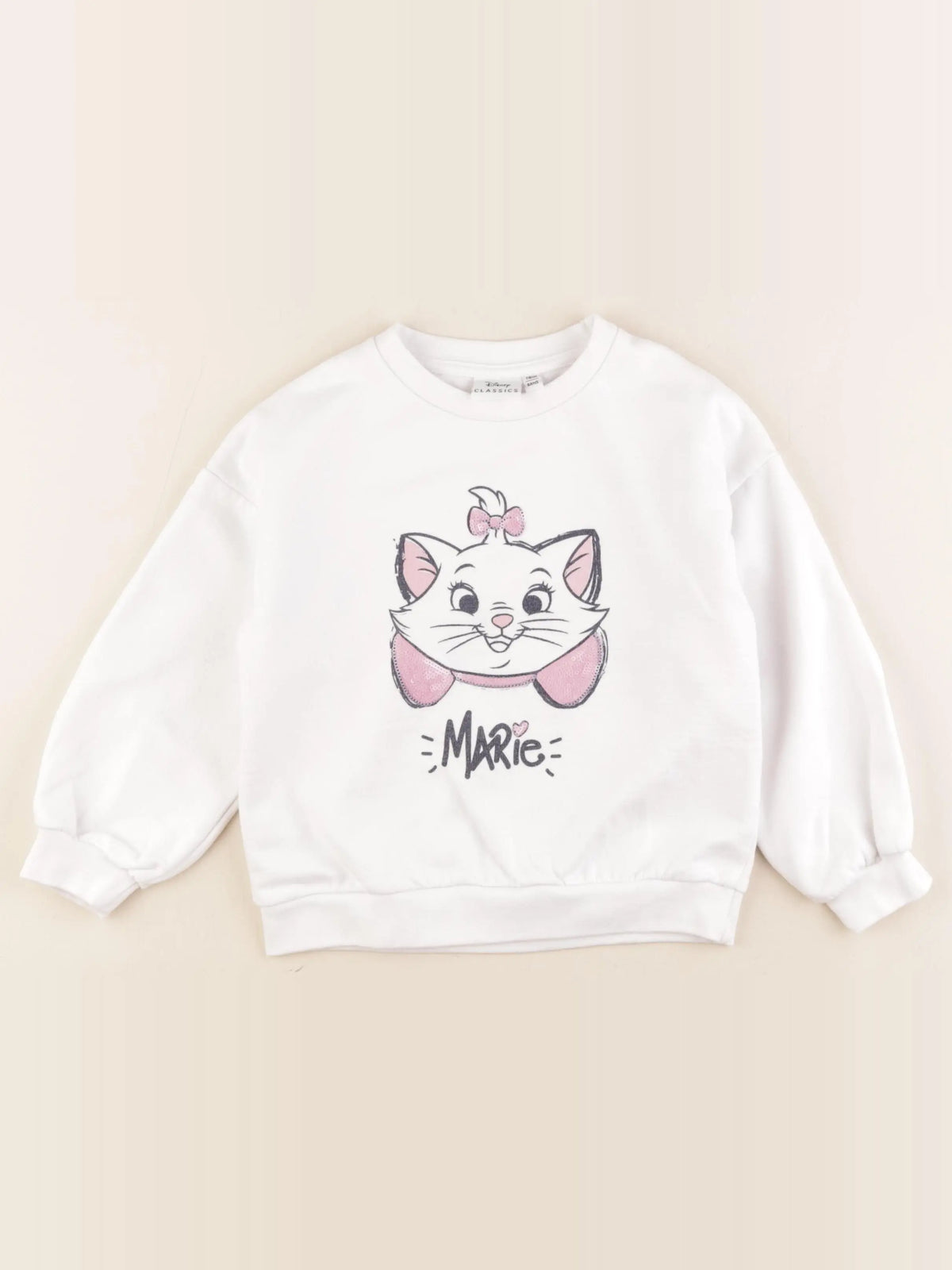 Vertbaudet - sweat blanc - 6 ans