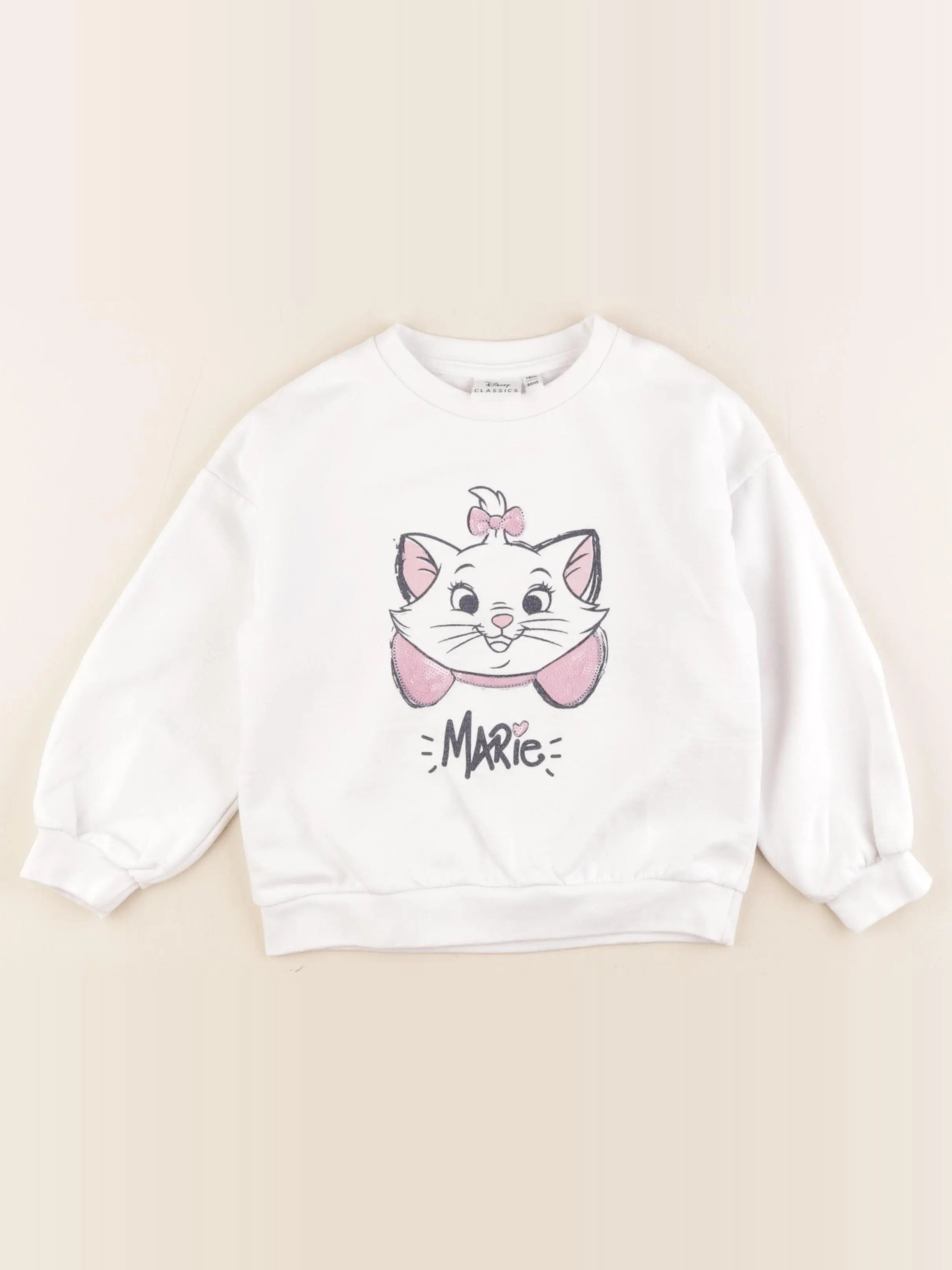 Vertbaudet - sweat blanc - 6 ans