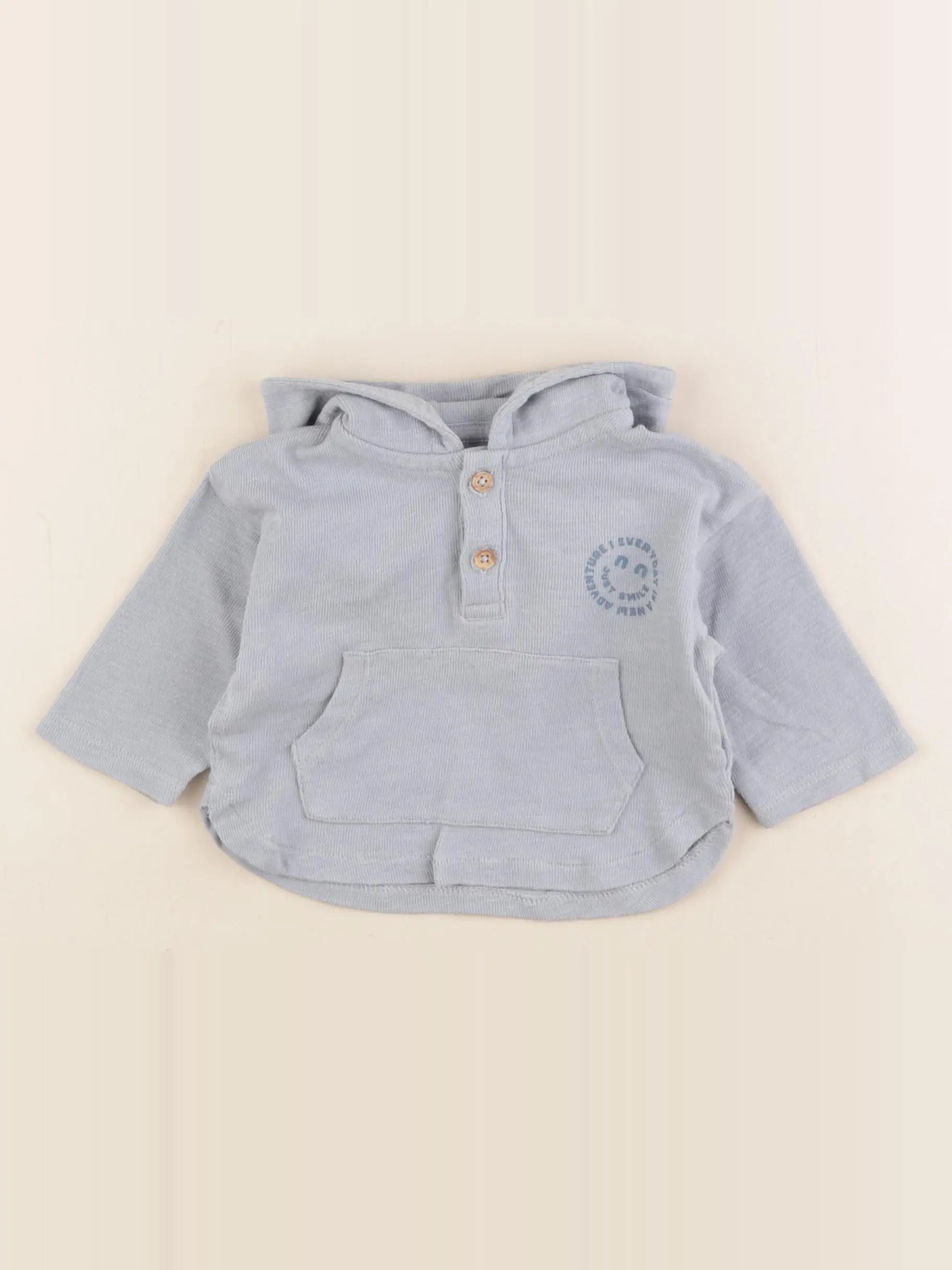 Vertbaudet - sweat bleu - 3 mois