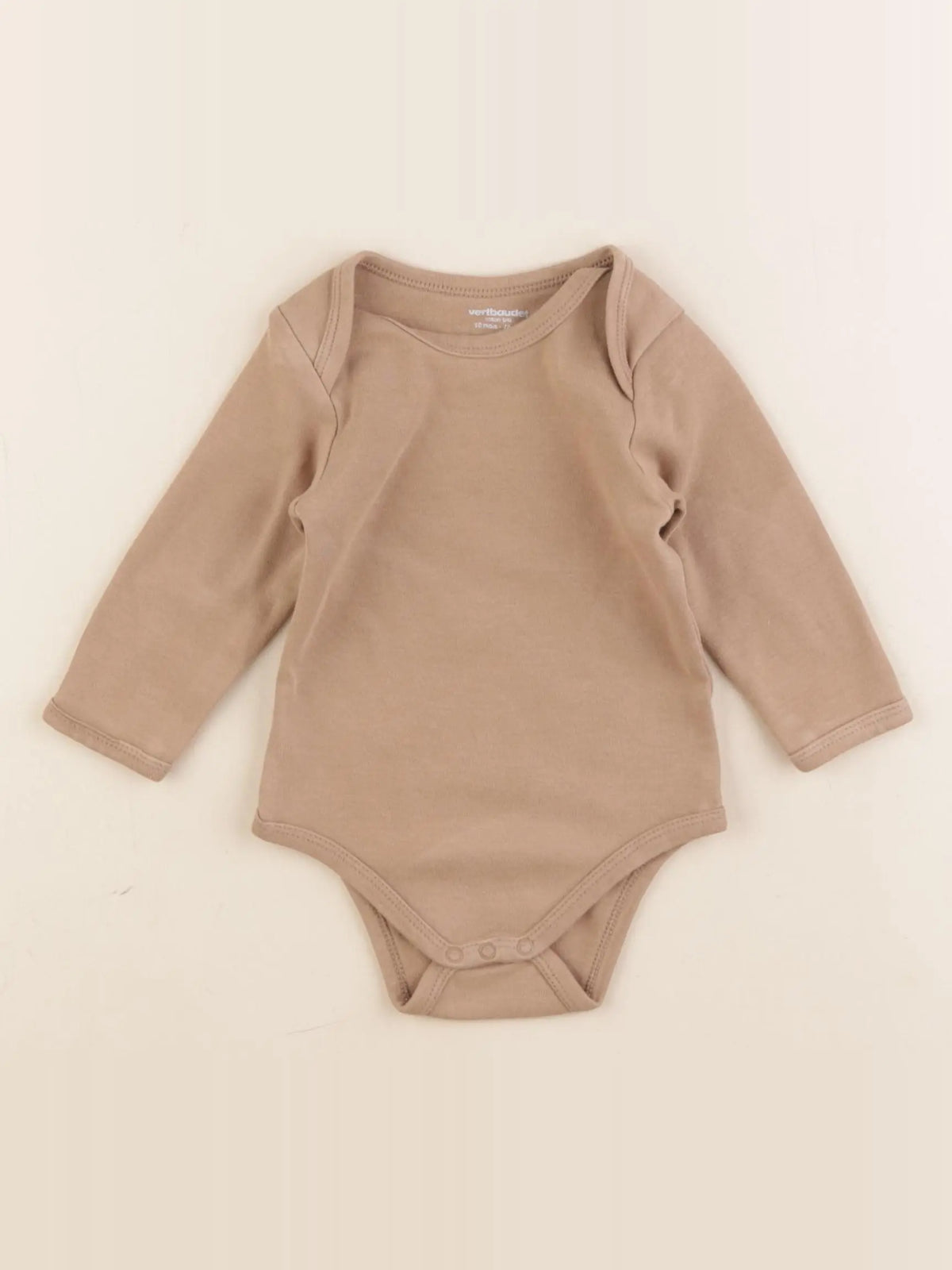 Petit Bateau - body marron - 12 mois