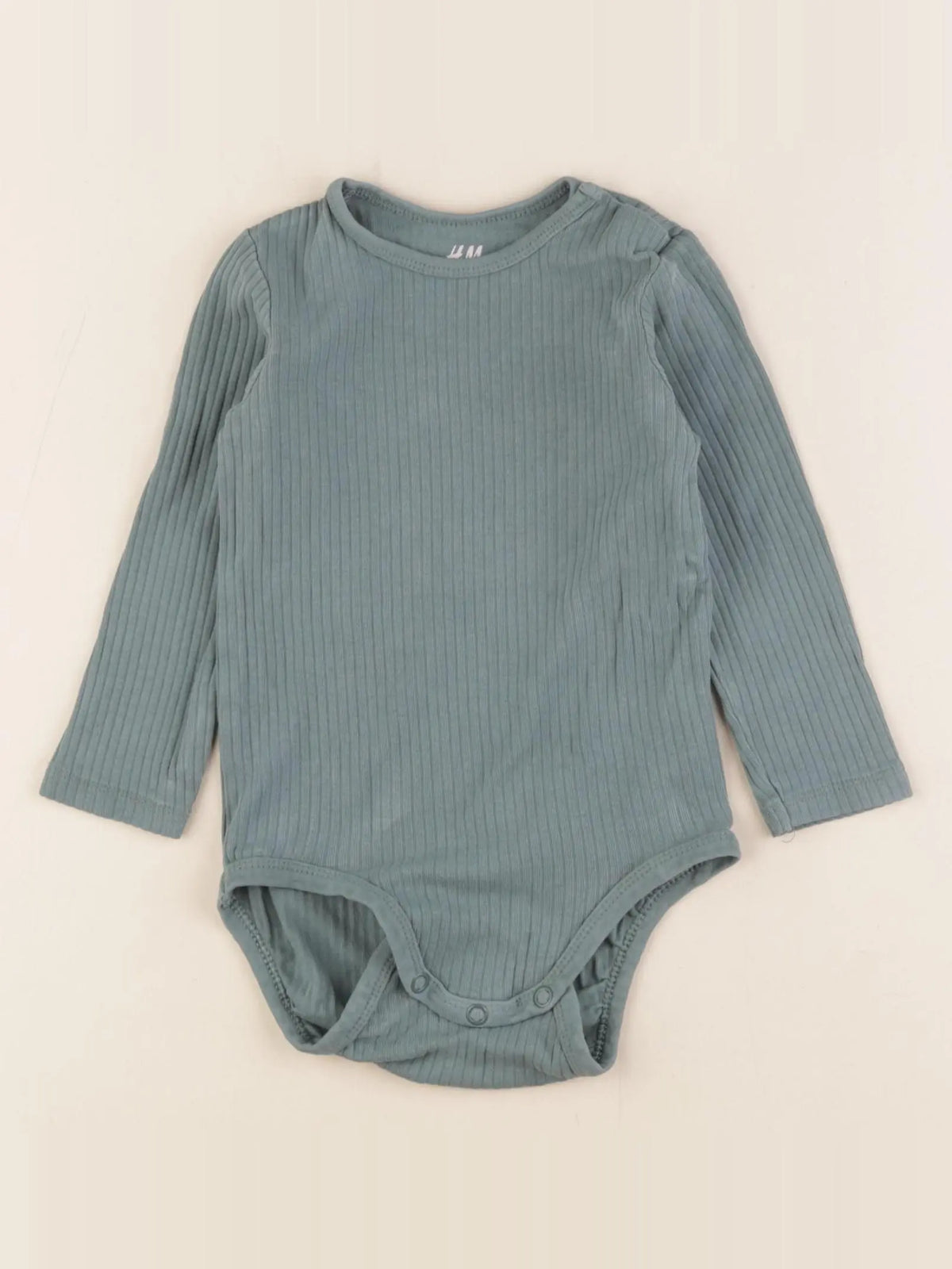 H&M - body vert - 9/12 mois