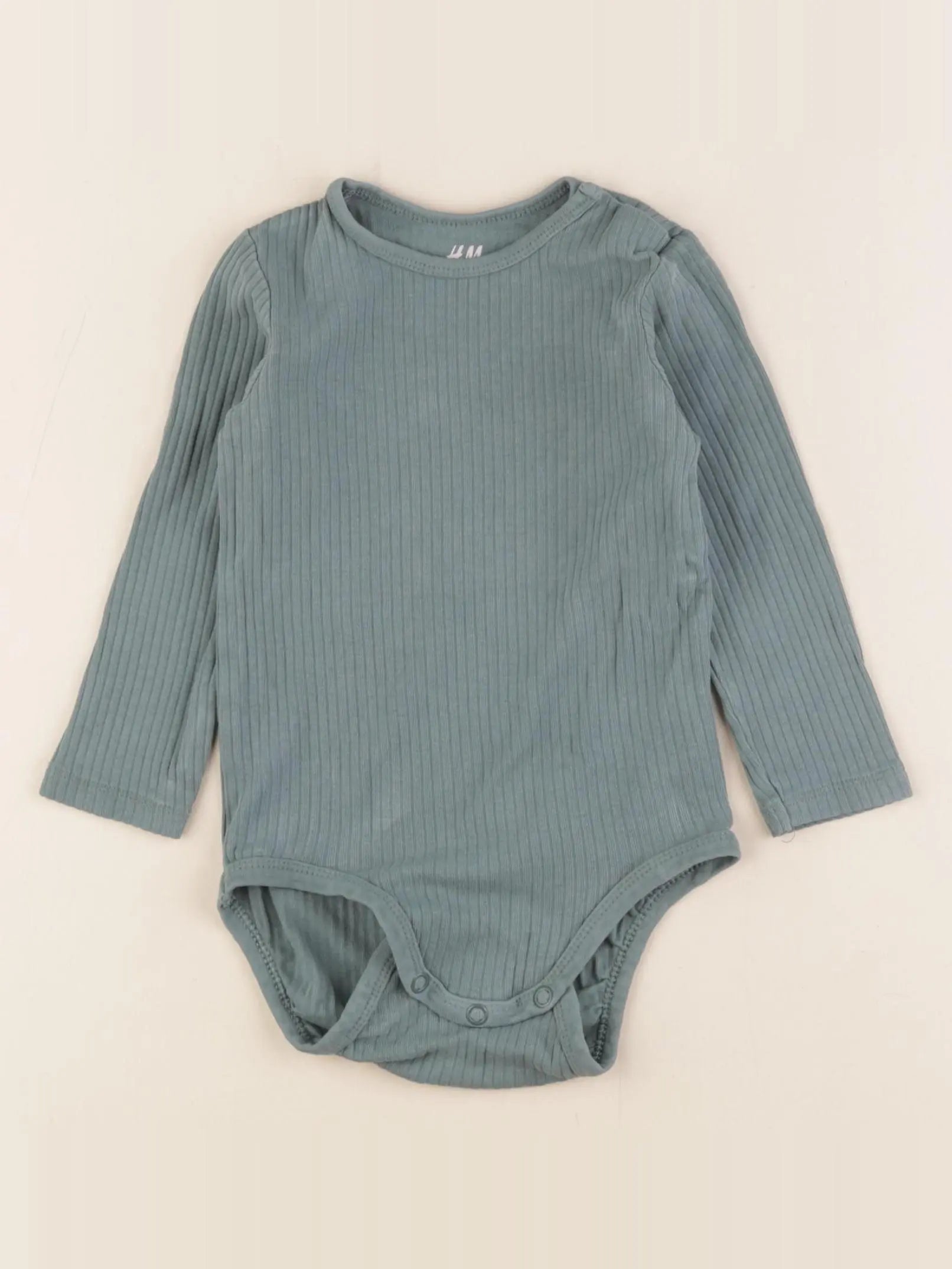 H&M - body vert - 9/12 mois