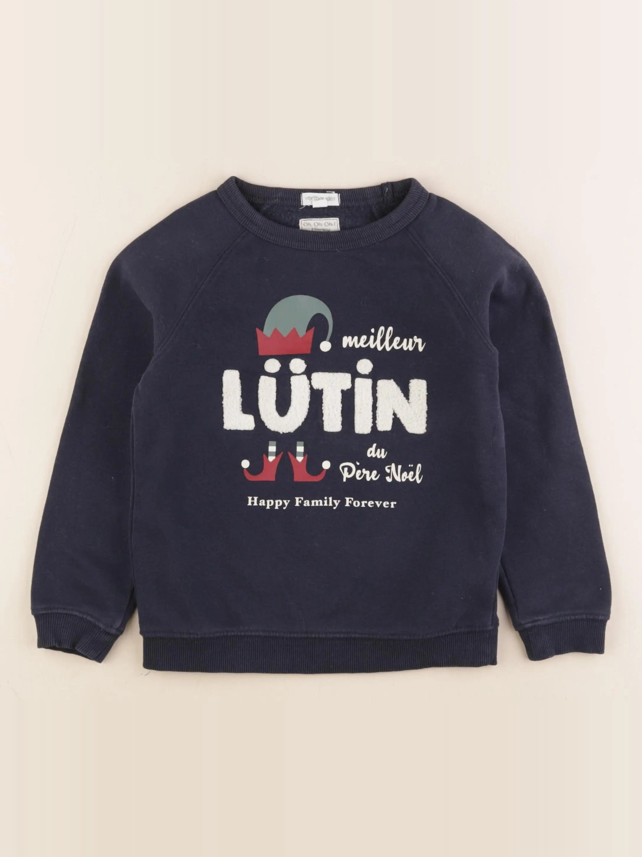 Vertbaudet - sweat bleu - 6 ans