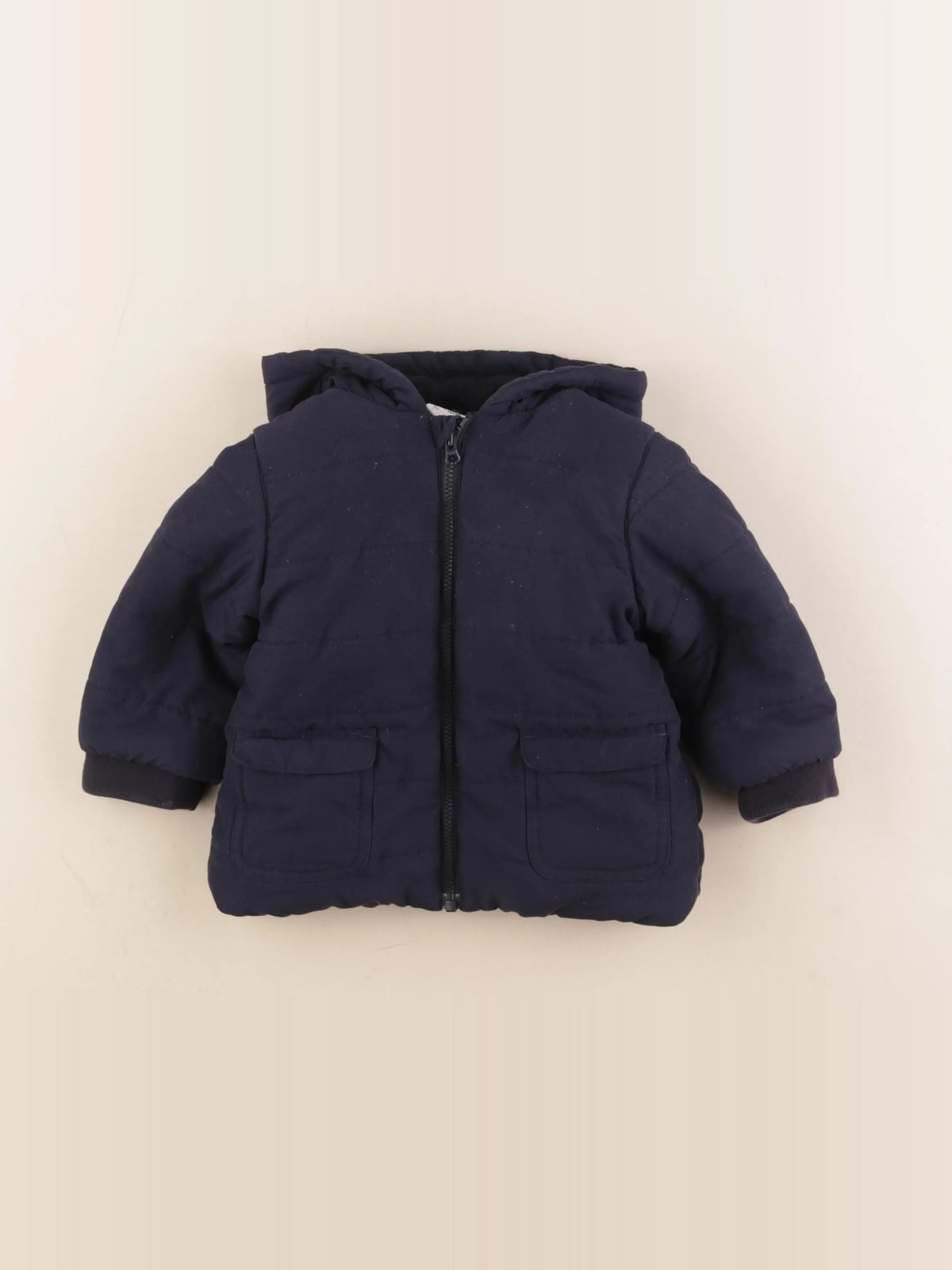 Petit Bateau - manteau bleu - 18 mois