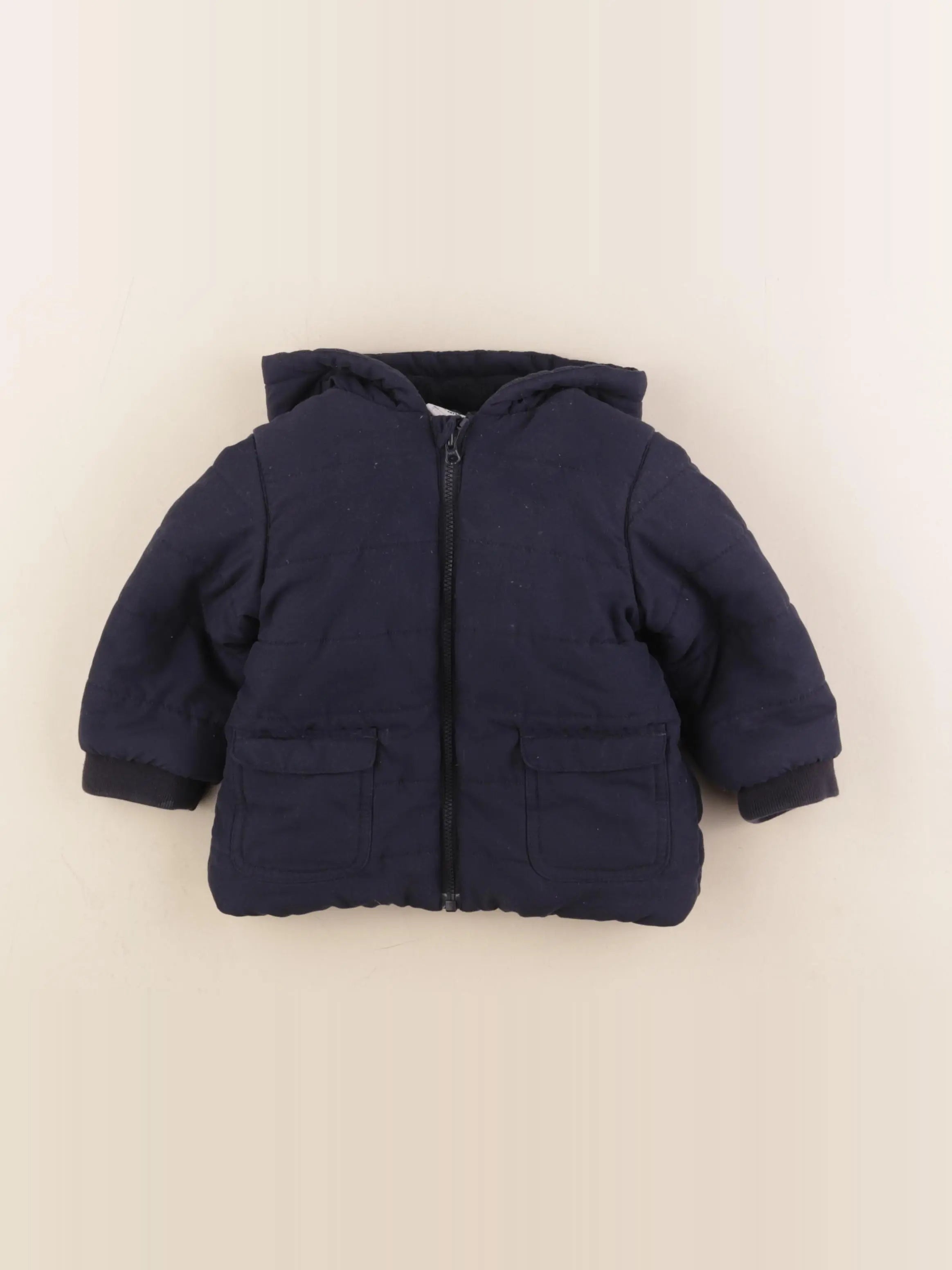 Petit Bateau - manteau bleu - 18 mois