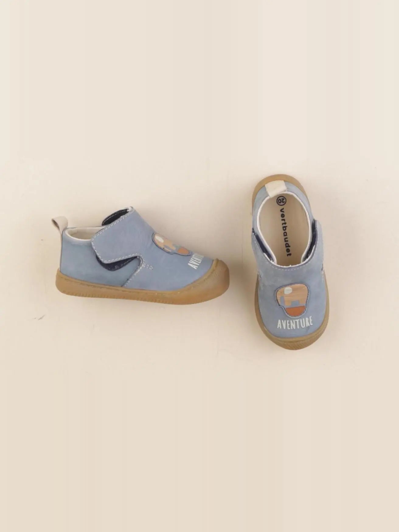 Vertbaudet - chaussons bleu - pointure 20