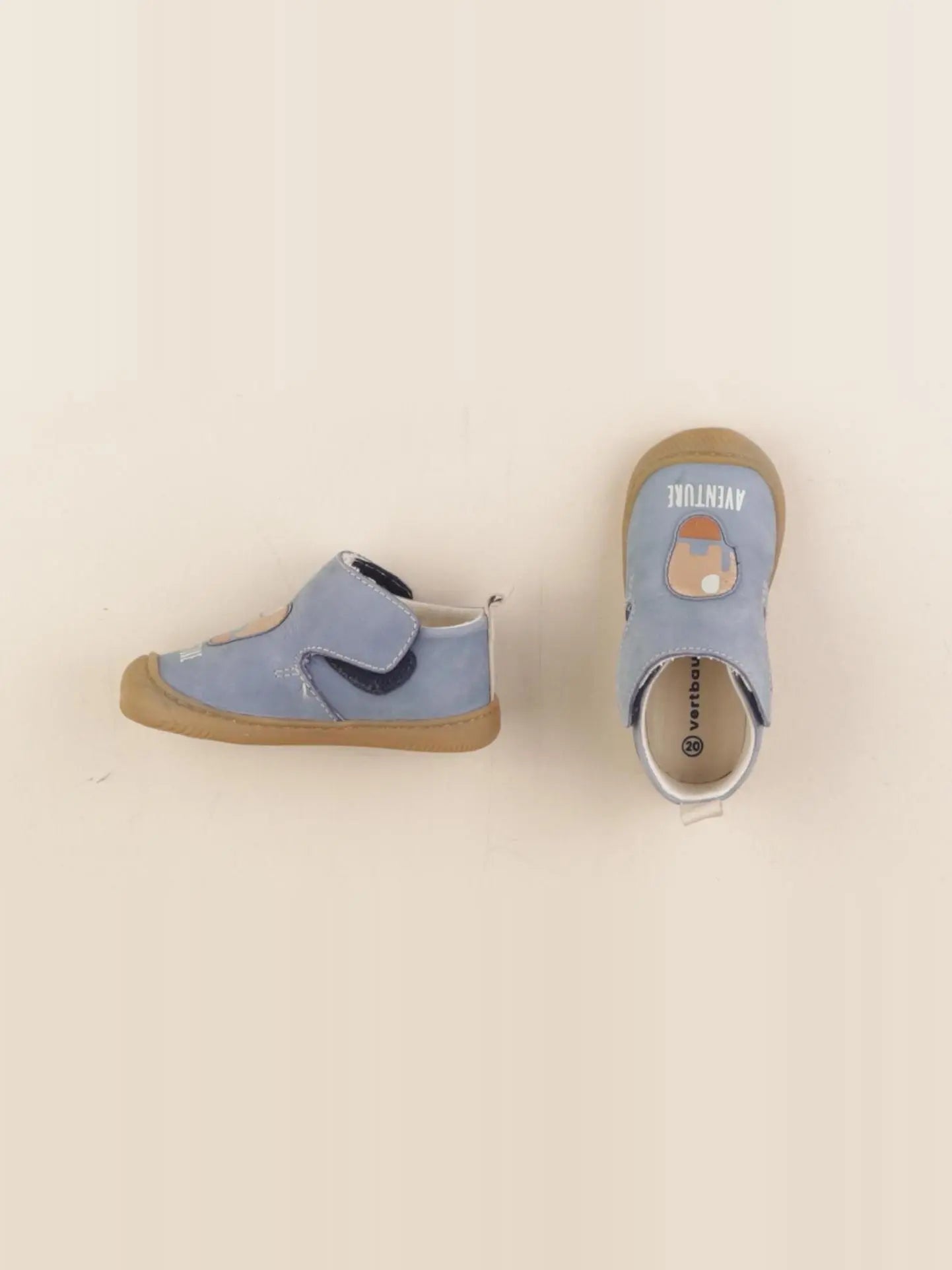 Vertbaudet - chaussons bleu - pointure 20