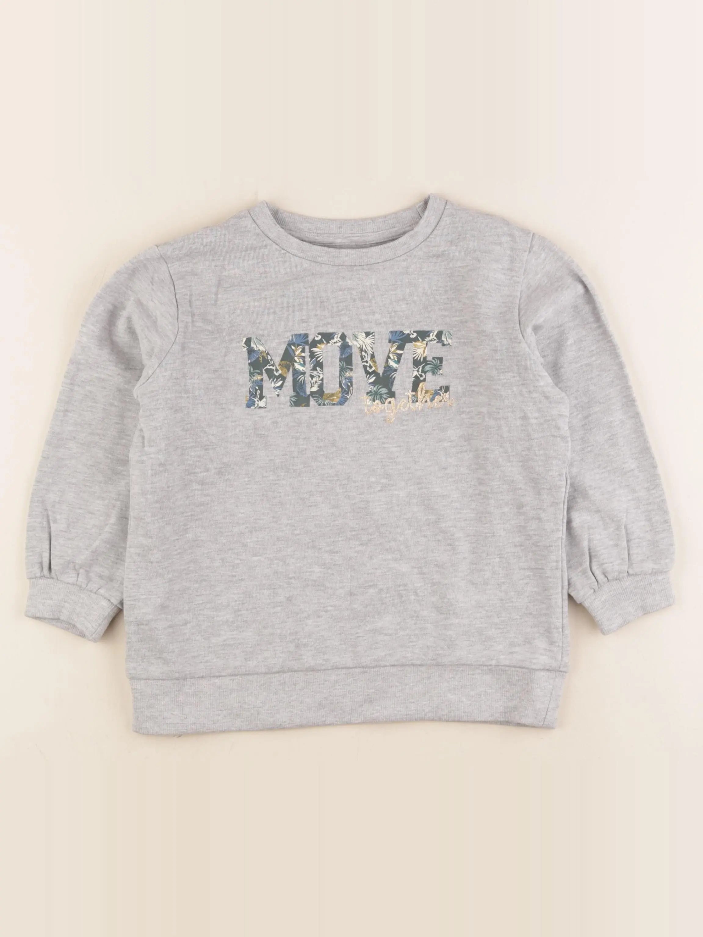Vertbaudet - sweat gris - 6 ans
