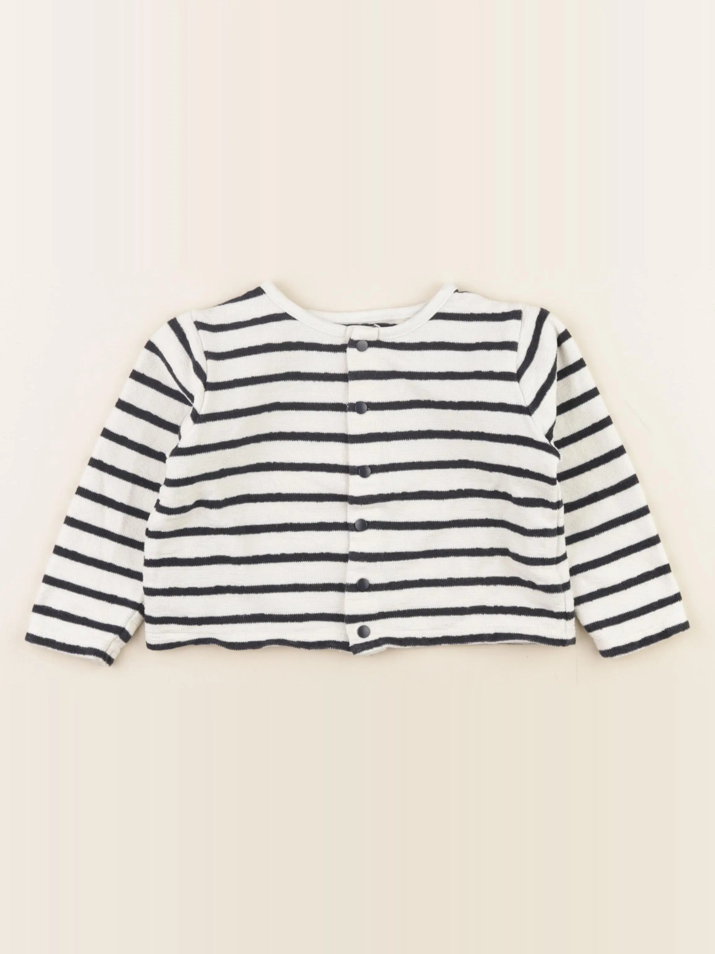 Boutchou - sweat blanc, bleu - 36 mois