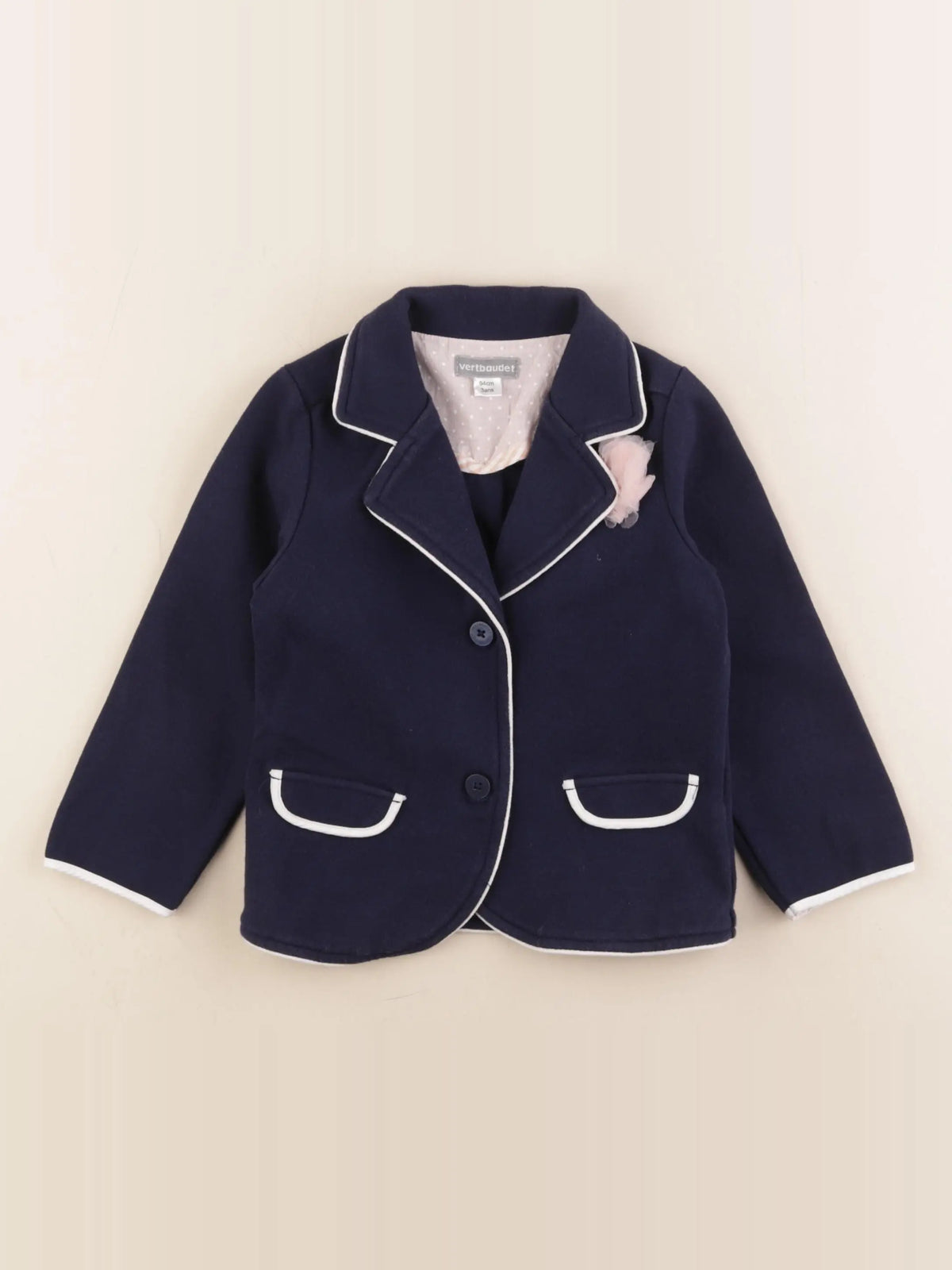 Vertbaudet - veste bleu - 3 ans